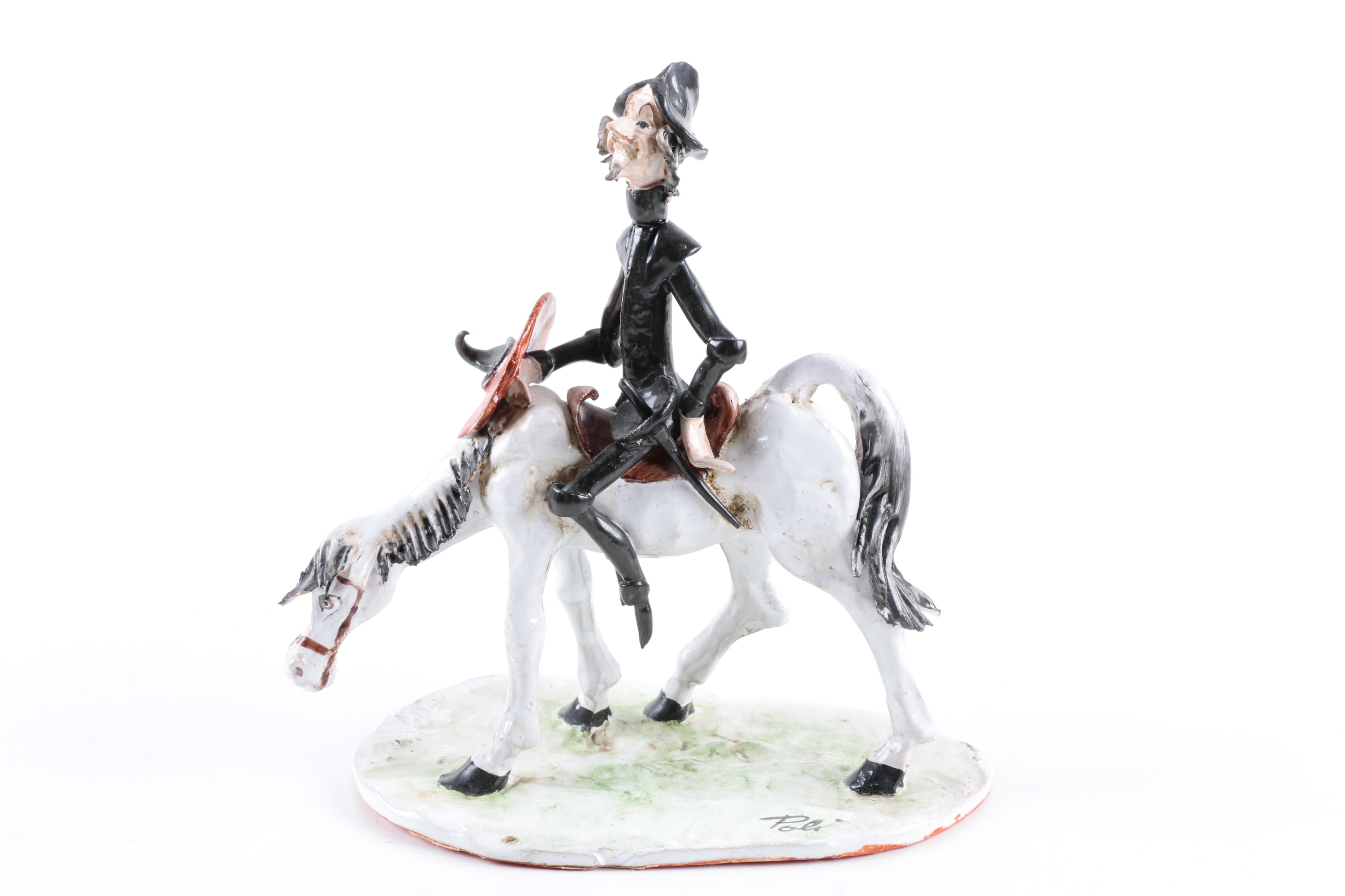 Ceramic Don Quixote Figurine EBTH