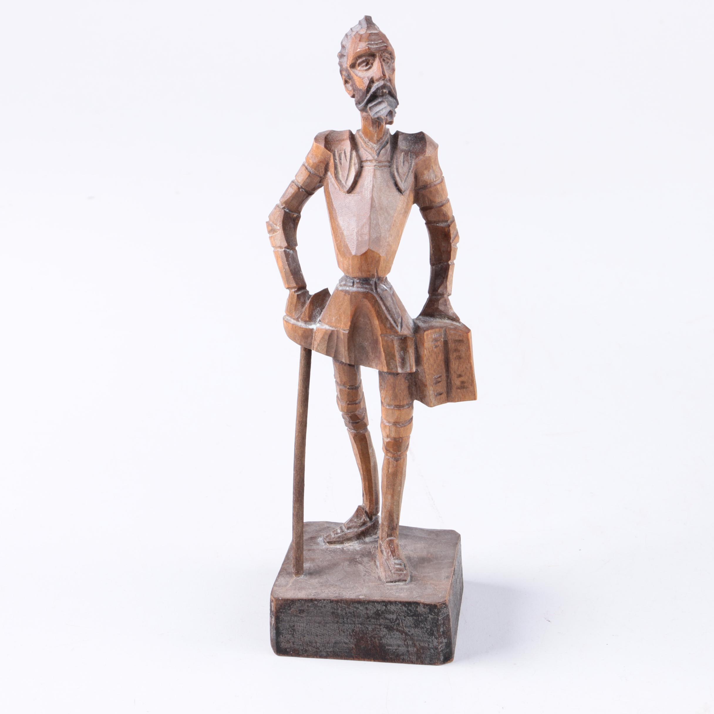 HandCarved Wooden Don Quixote Figures Featuring OURO Artesania EBTH