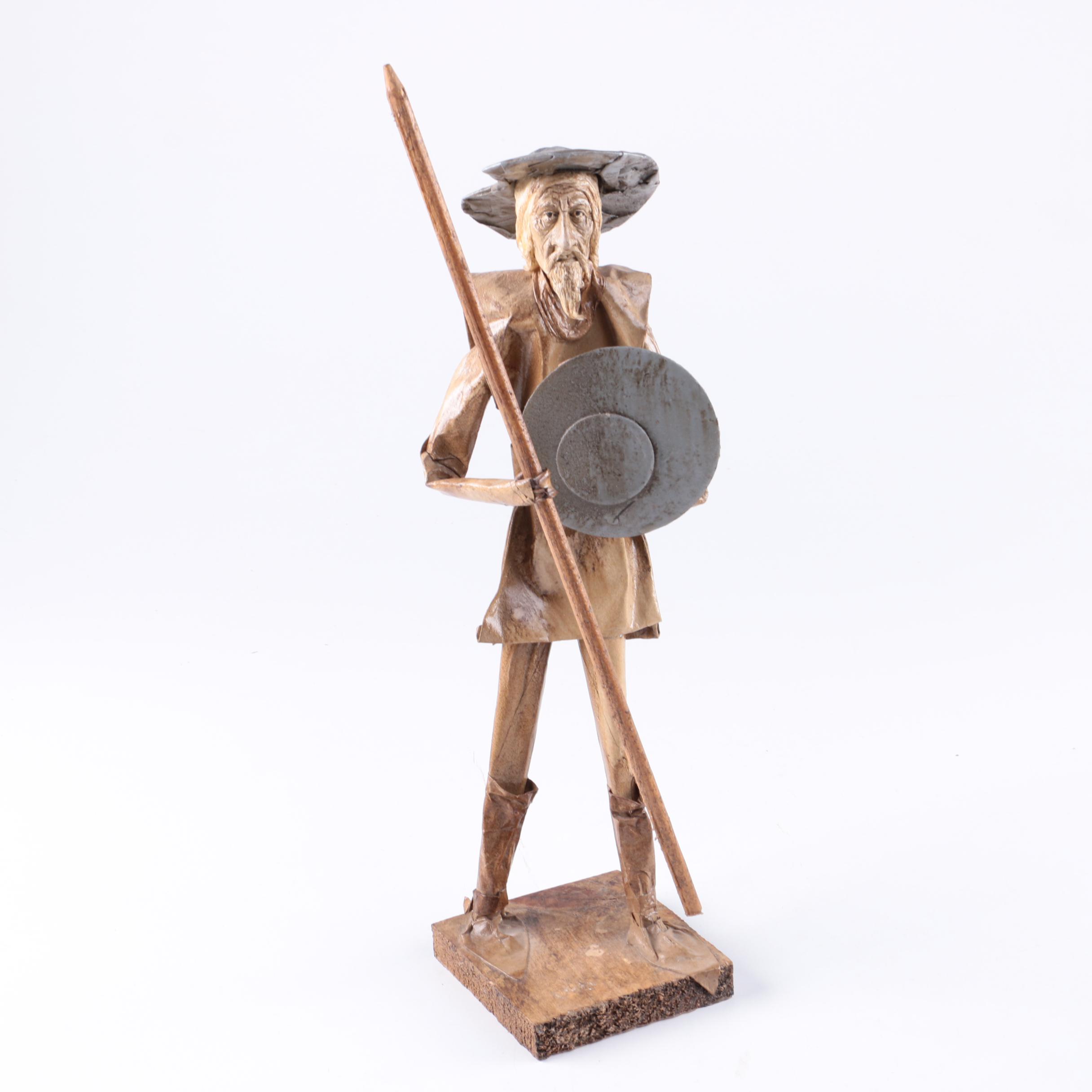 HandCarved Wooden Don Quixote Figures Featuring OURO Artesania EBTH
