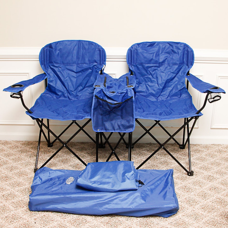 Portable Loveseat Lawn Chairs With Built In Coolers From Tailgate