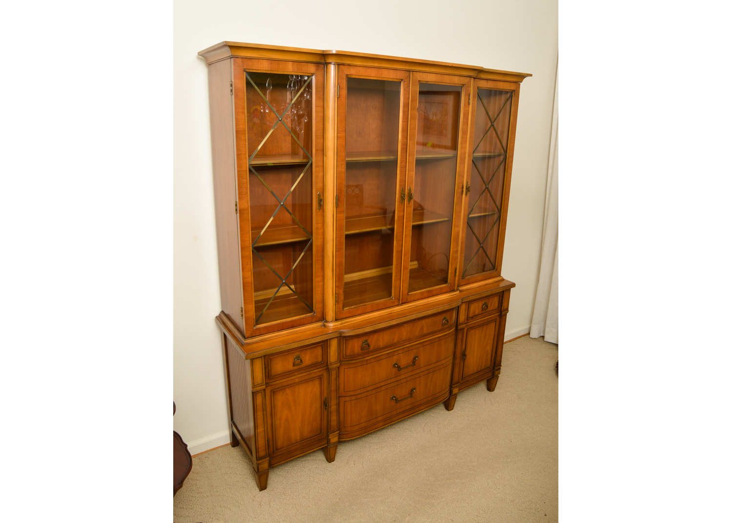 John M Smyth Co Mahogany China Cabinet Ebth