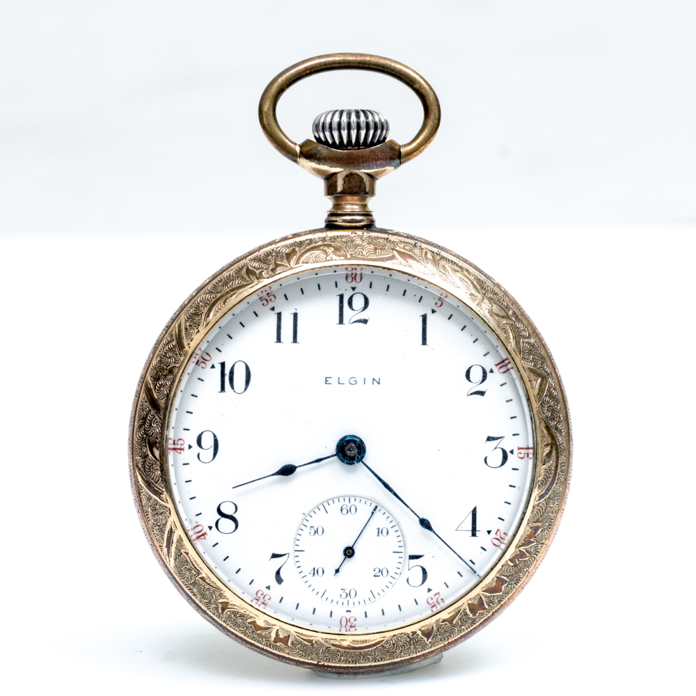 Antique Elgin Gold Plated 17-Jewel Pocket Watch | EBTH