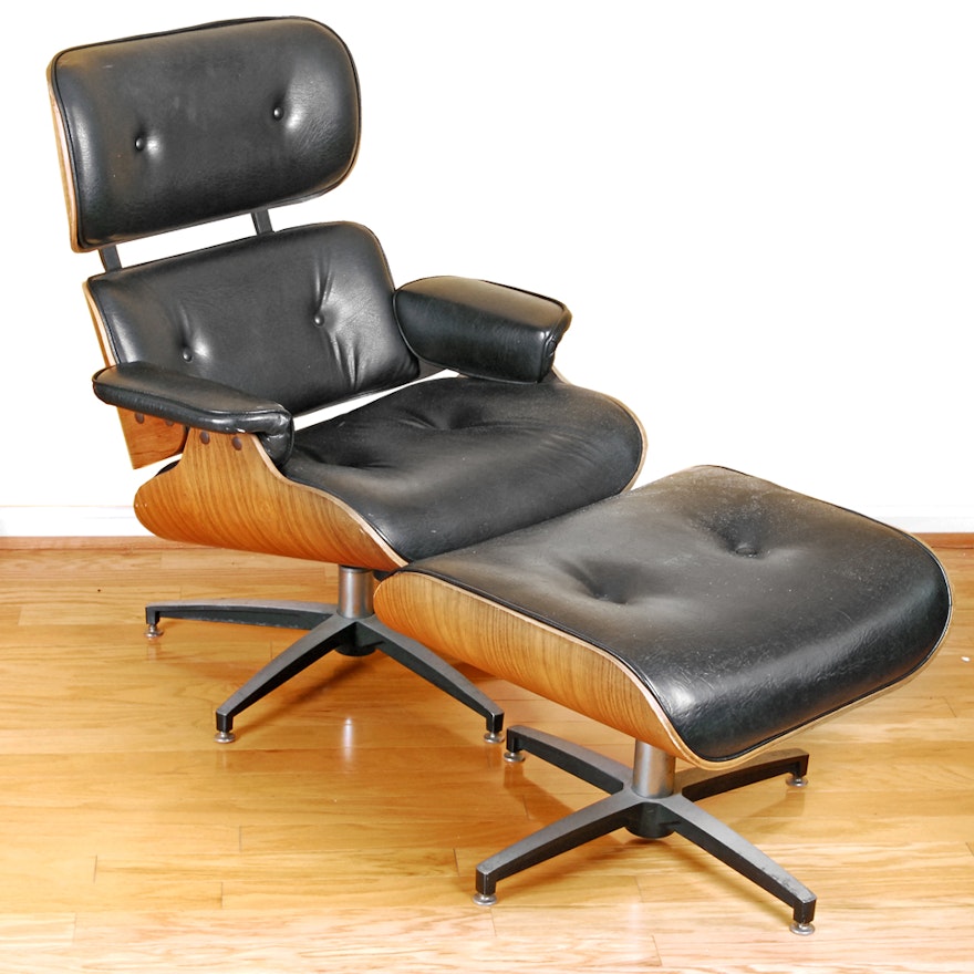Eames Style Lounge Chair and Ottoman by Charlton Company | EBTH