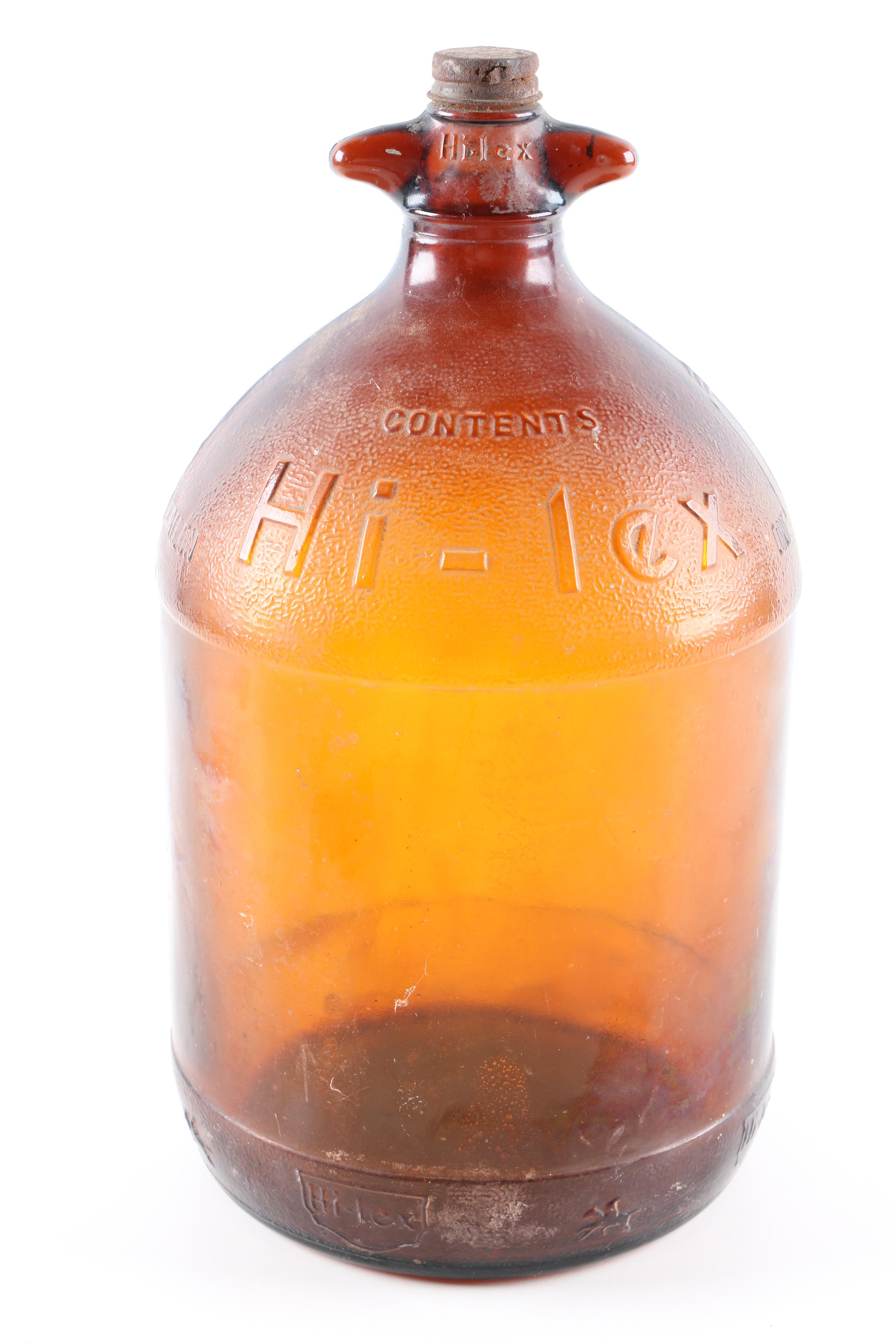 Vintage HiLex and Duraglas Amber Glass Bottle Jugs EBTH