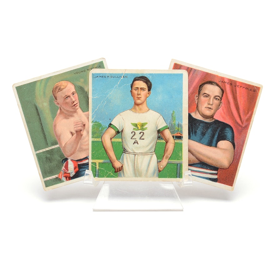 Three Early 1900s Sports Tobacco Cards
