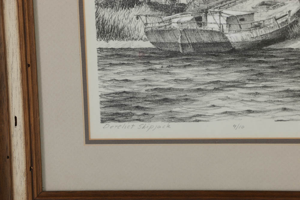 John Moll Limited Edition Lithograph "Derelict Shipjack" EBTH