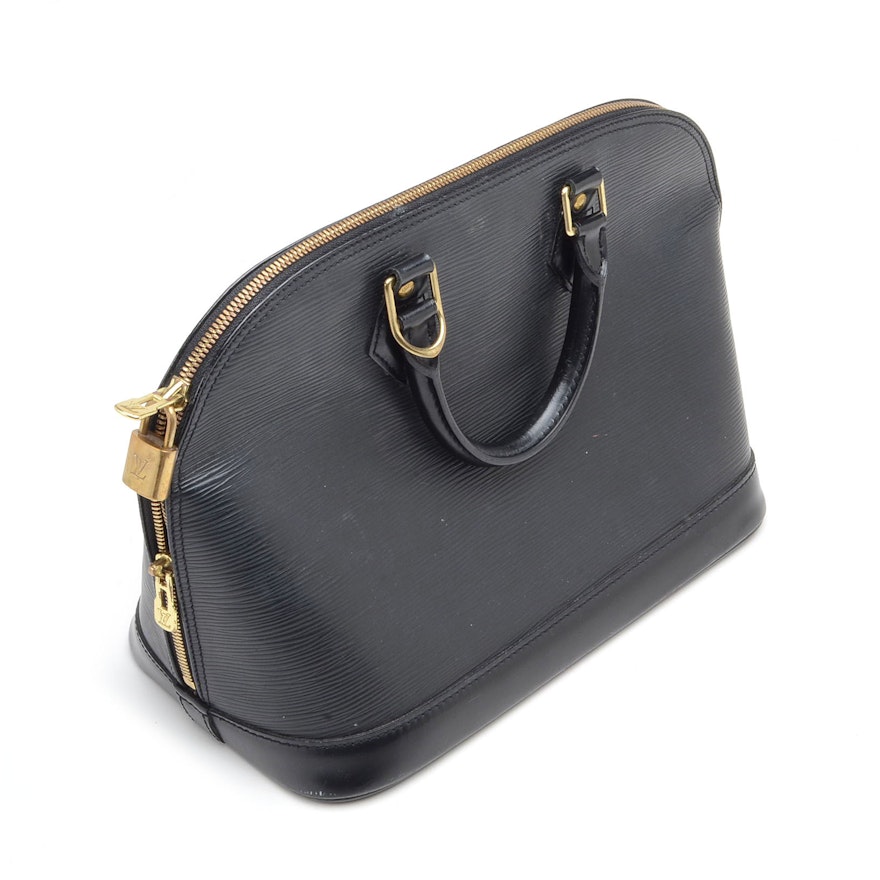 Louis Vuitton Alma Black Epi Leather Handbag, Circa 2001 | EBTH