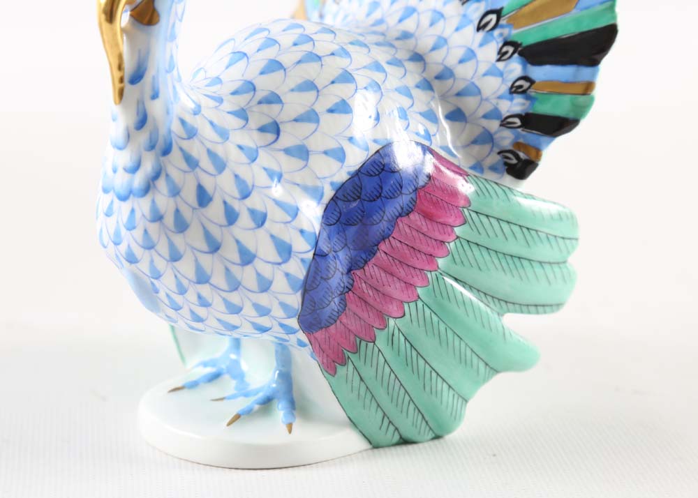 Herend Hand Painted Porcelain Turkey Figurine EBTH