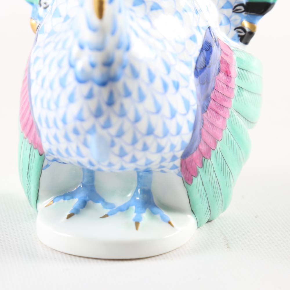Herend Hand Painted Porcelain Turkey Figurine EBTH