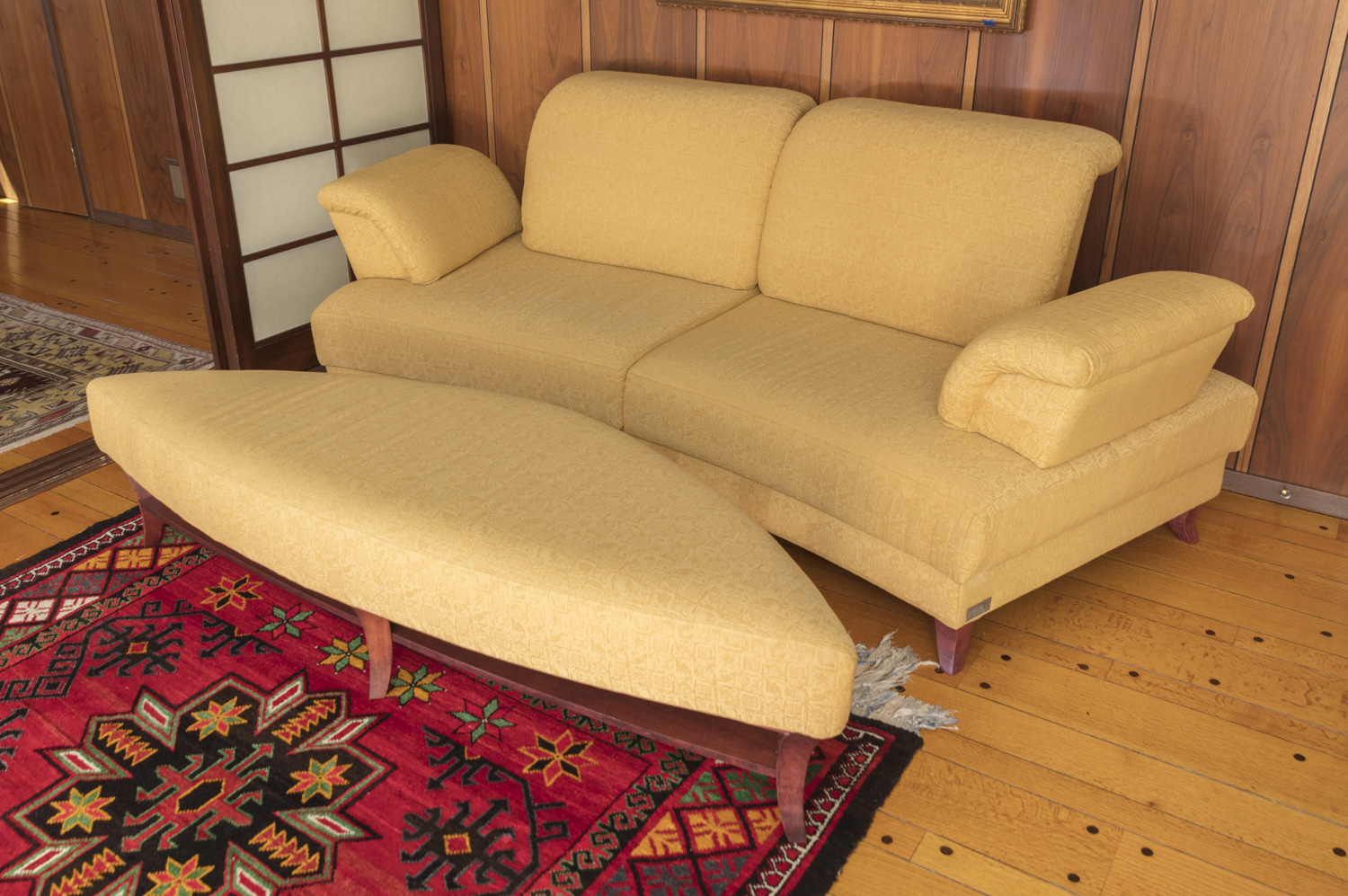 Modern Sofa and Ottoman Table by Normand Couture Design for Shermag