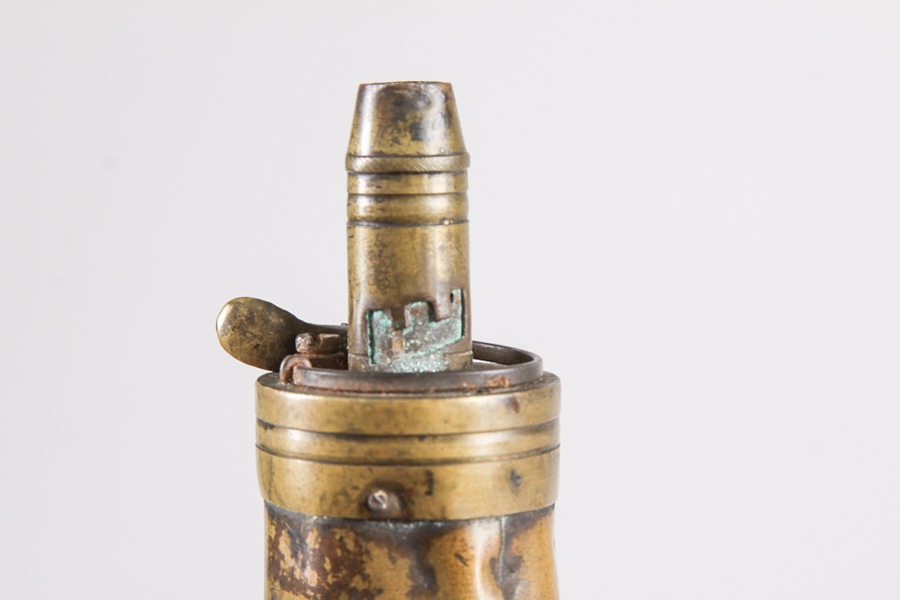 Brass Military Gun Powder Flask EBTH