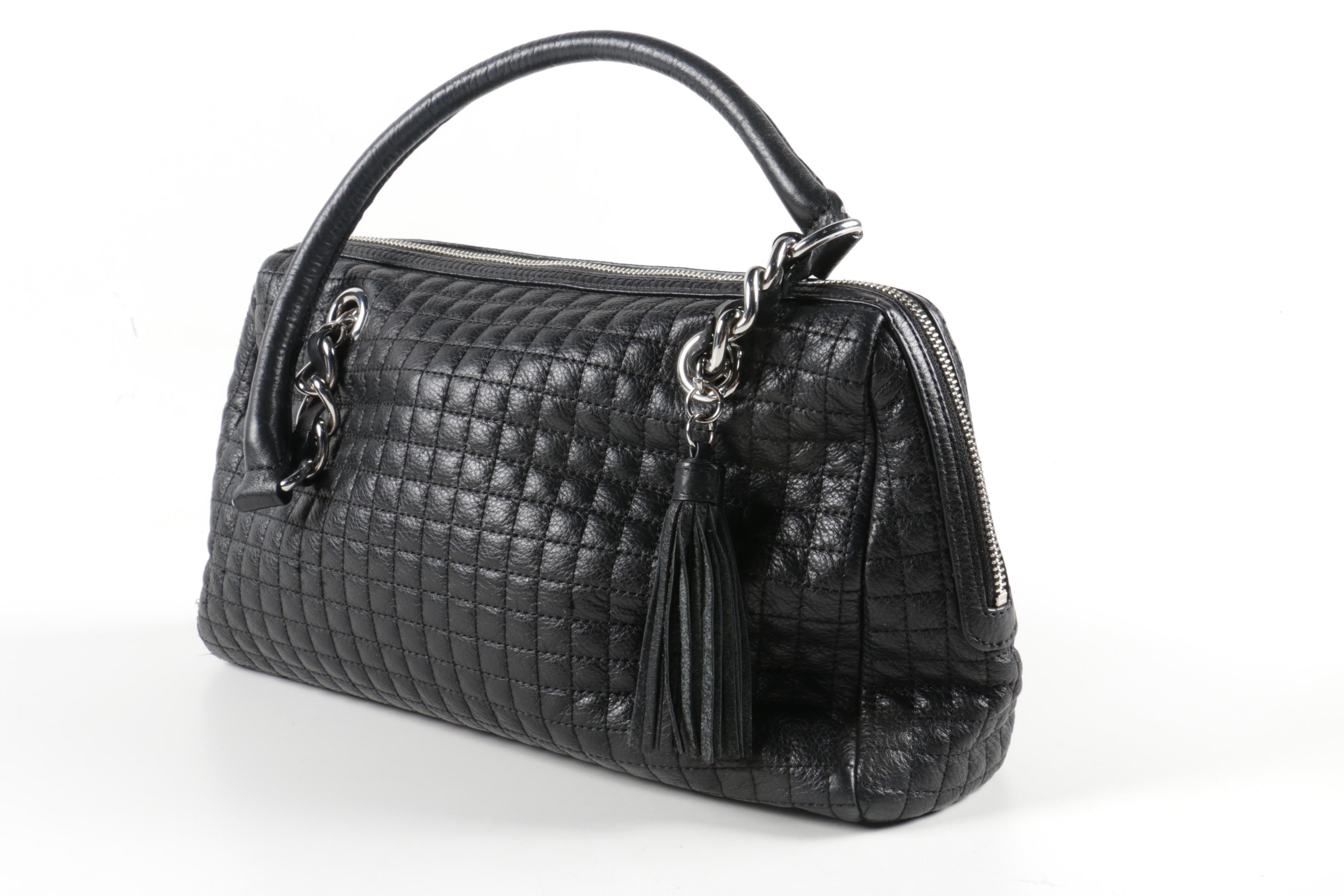 Calvin Klein Black Leather Handbag | EBTH