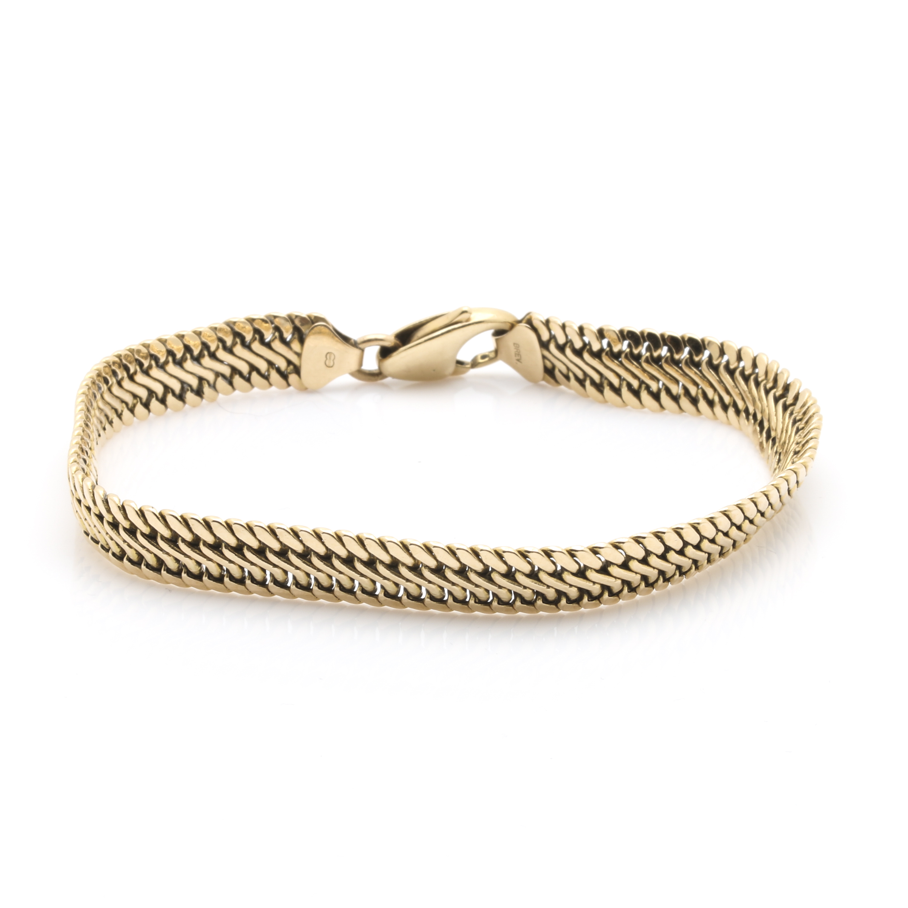 14K Yellow Gold Snake Chain Bracelet EBTH