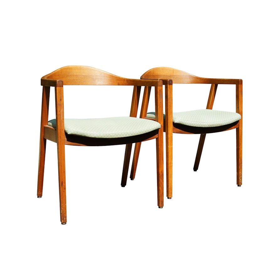 Danish Modern Chairs By W H Gunlocke Chair Co Ebth