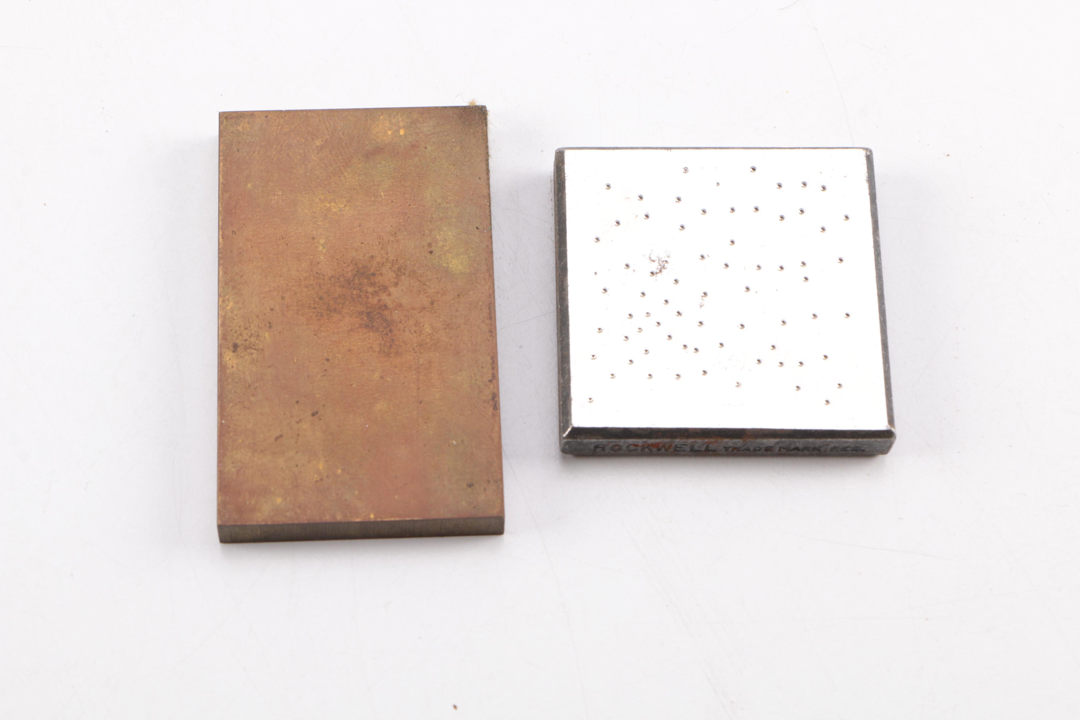 Rockwell Wilson Metal Hardness Calibration Test Blocks EBTH