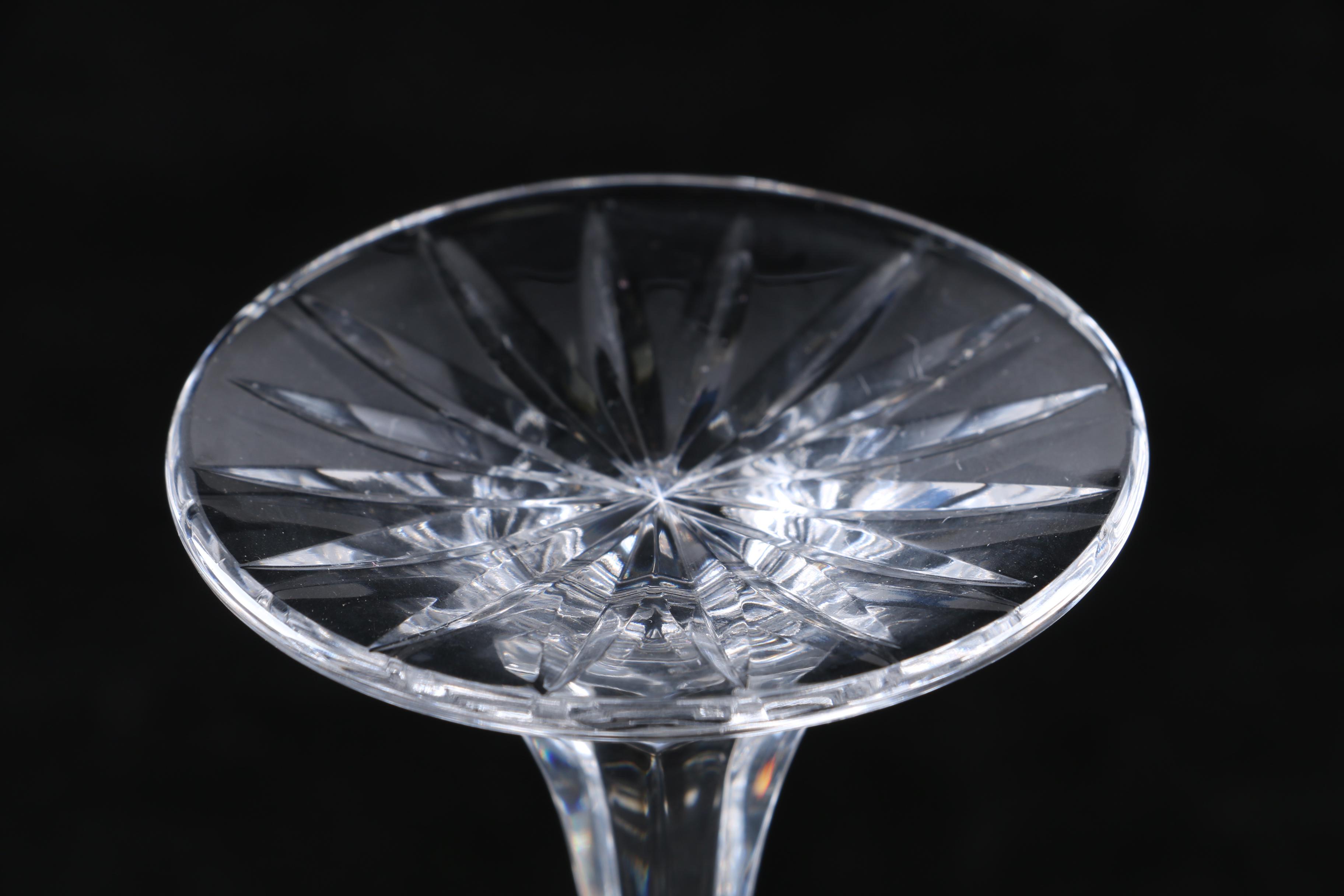 Galway Crystal Wine Glasses in the "Camelot" Pattern EBTH