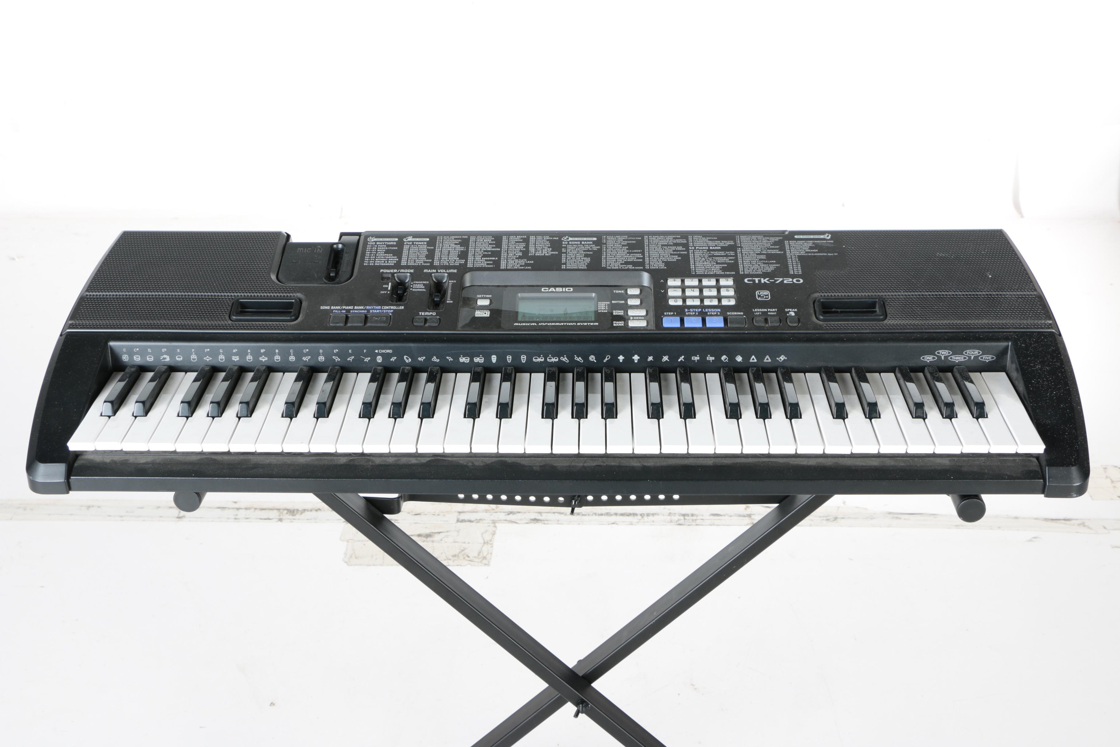 casio portable keyboard with stand