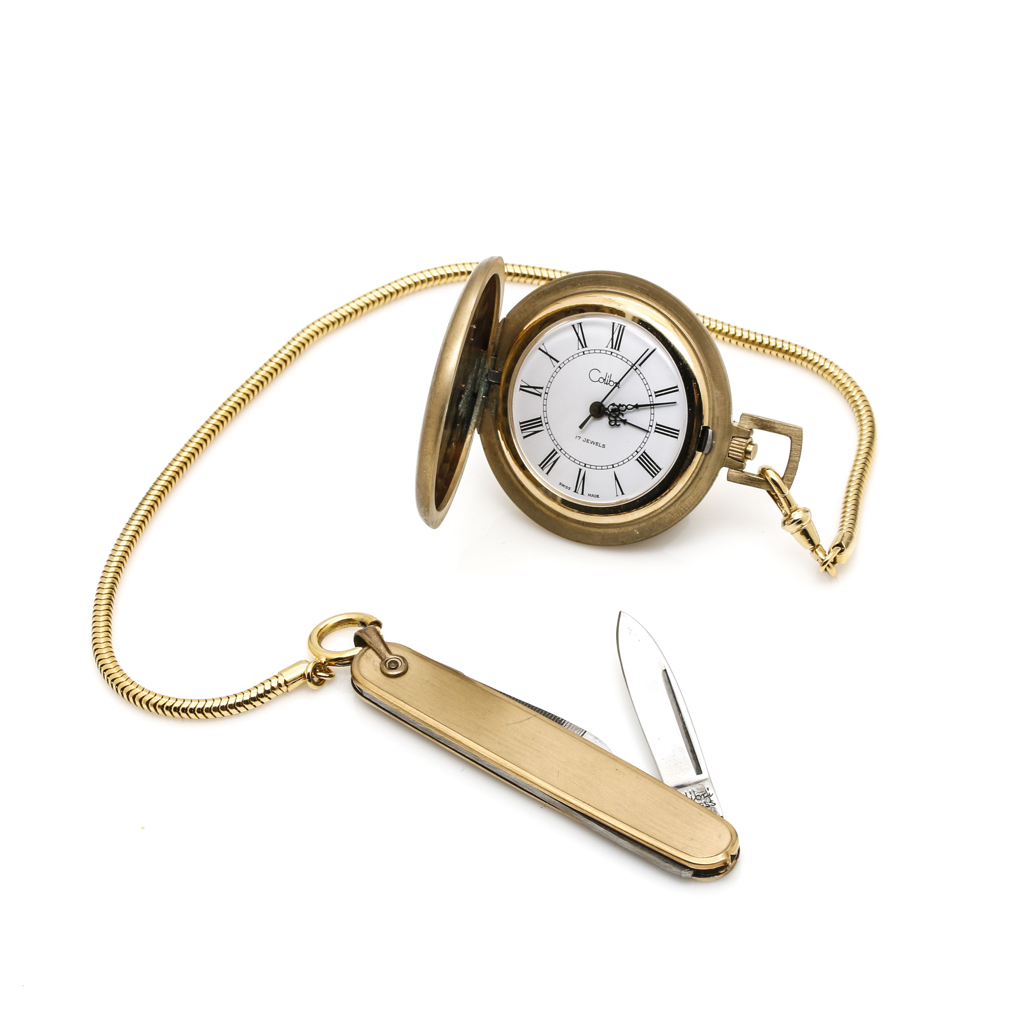 Colibri Pocket Watch and Knife Combo EBTH