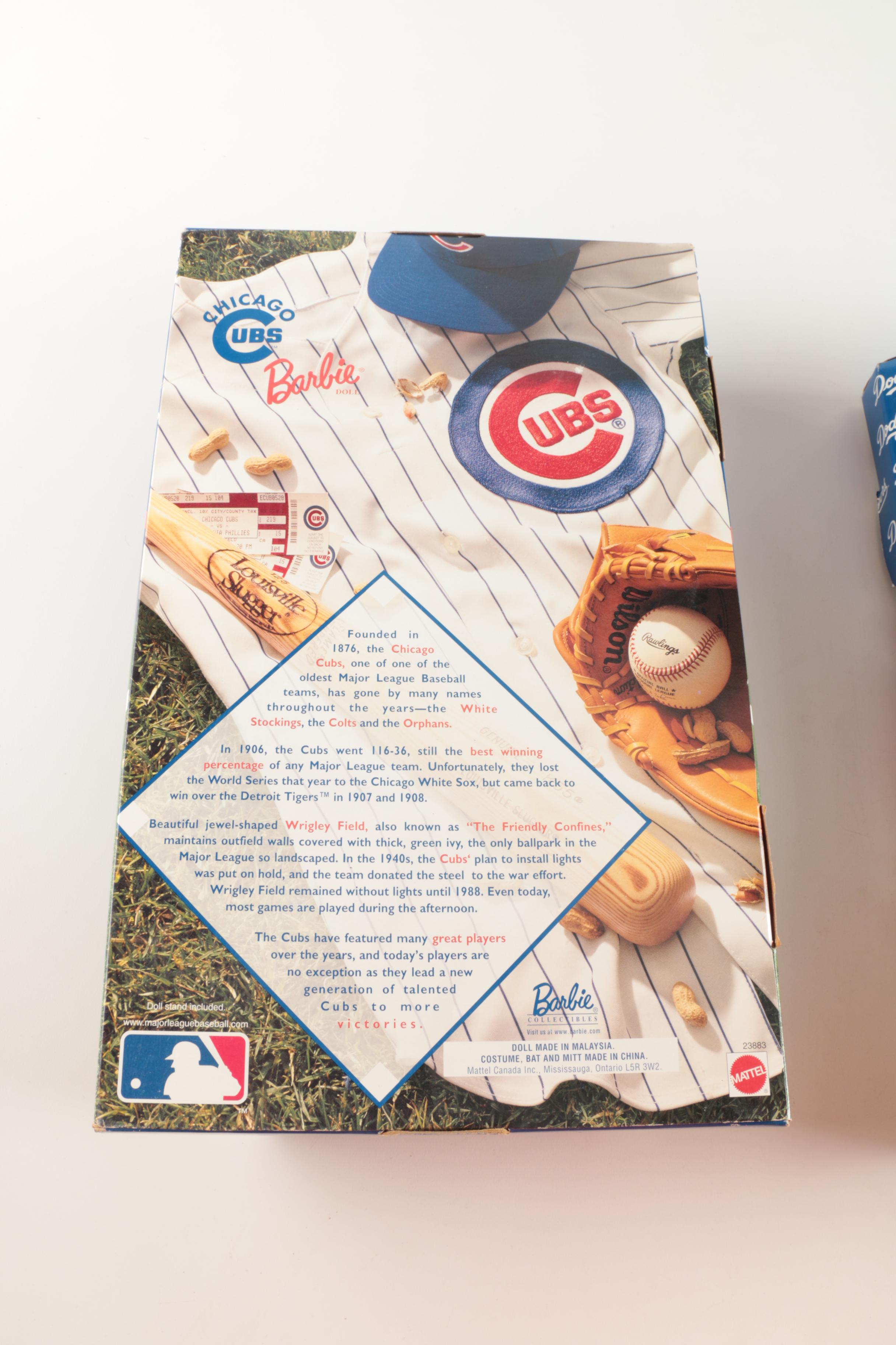 "Chicago Cubs" and "LA Dodgers" Barbie Dolls | EBTH