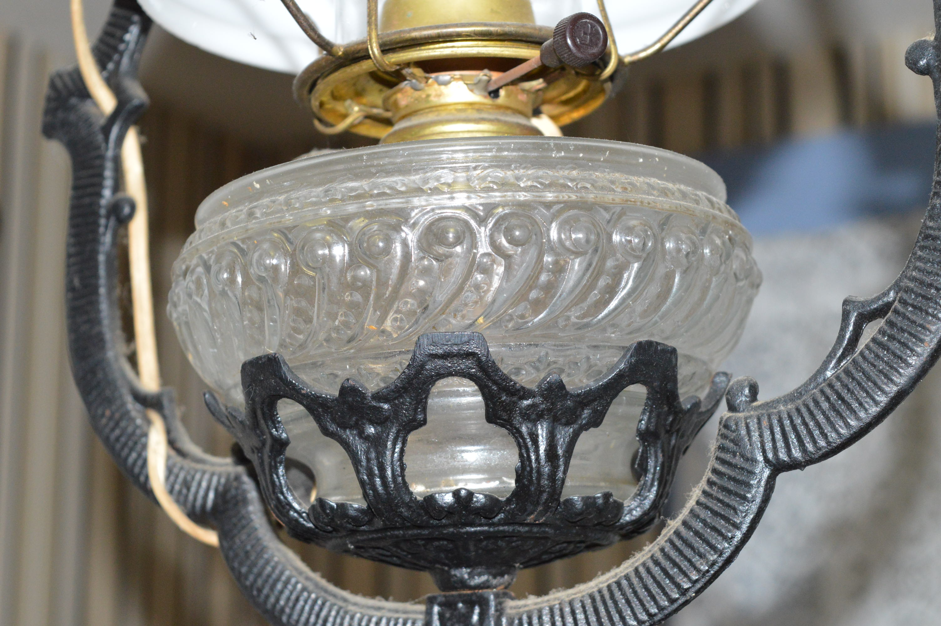 Hanging Hurricane Lamp Fixture EBTH
