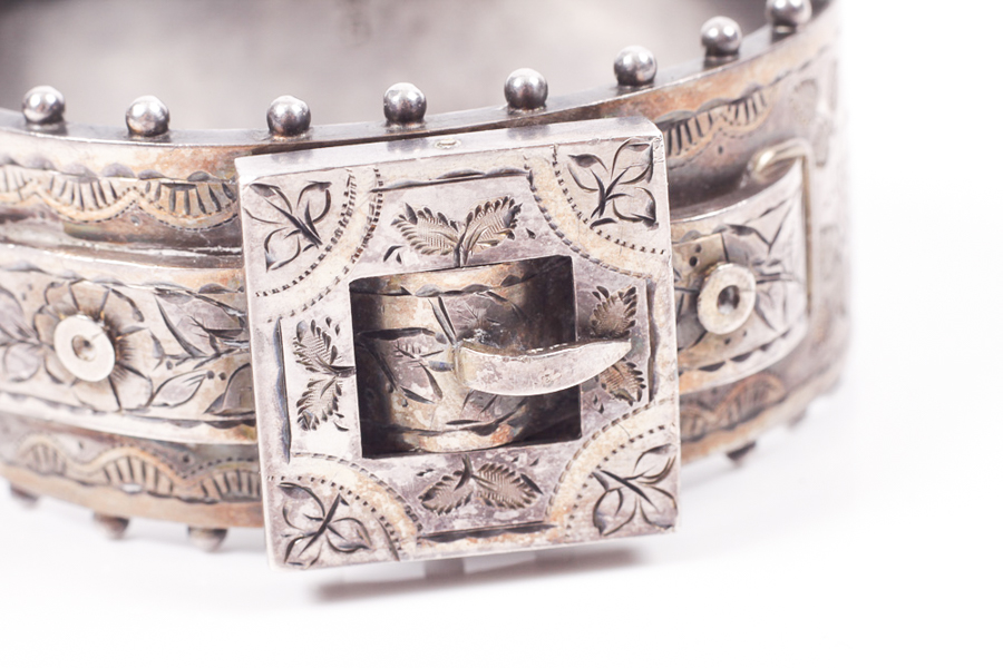 1907 Birmingham England Sterling Silver Cuff Bracelet EBTH