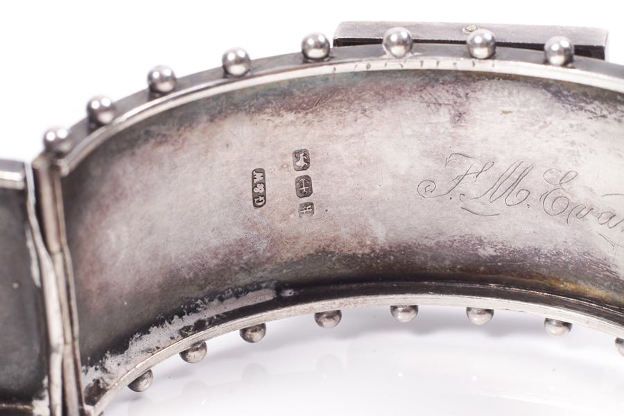 1907 Birmingham England Sterling Silver Cuff Bracelet EBTH