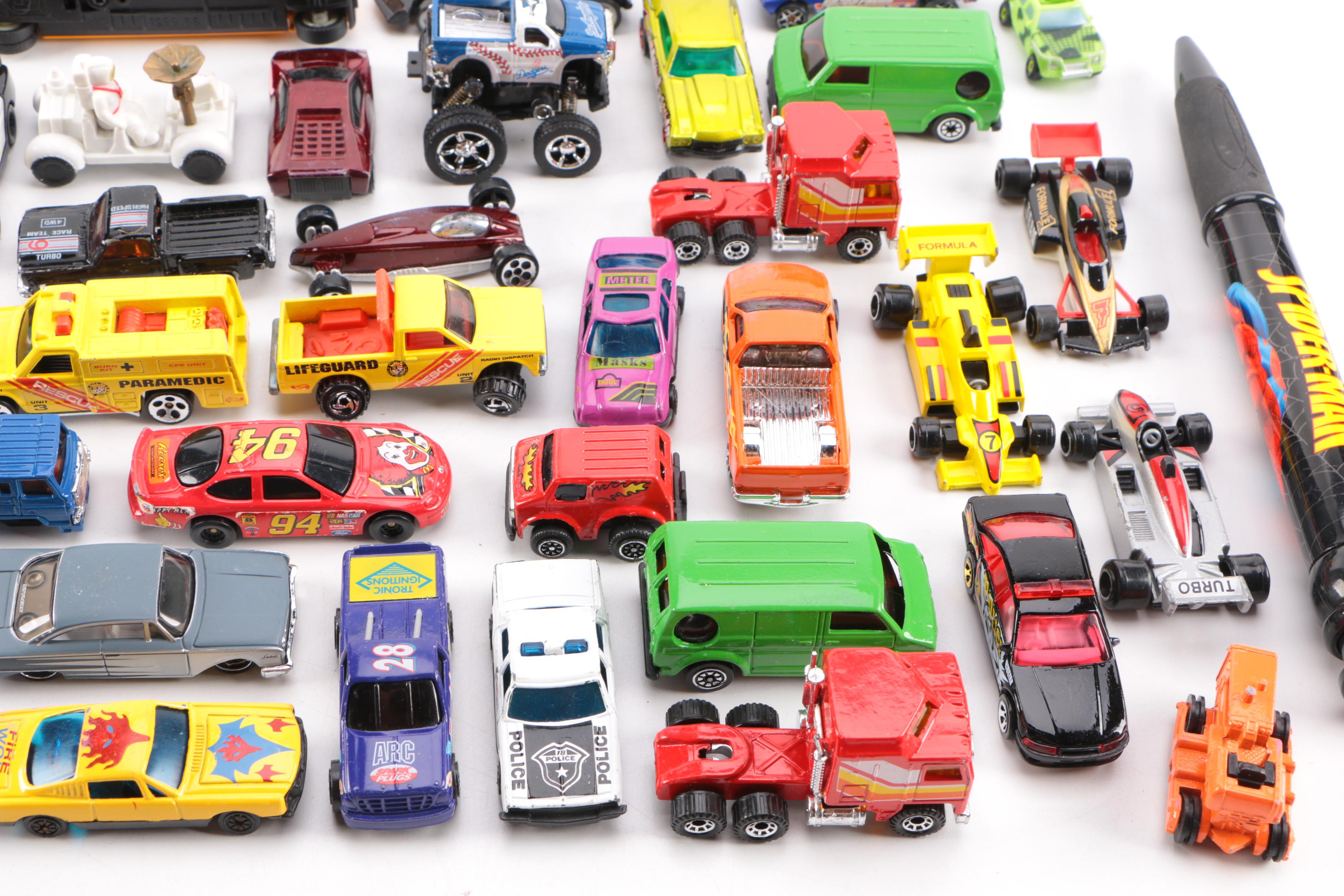Large assortment of die cast toy cars and more  ebth