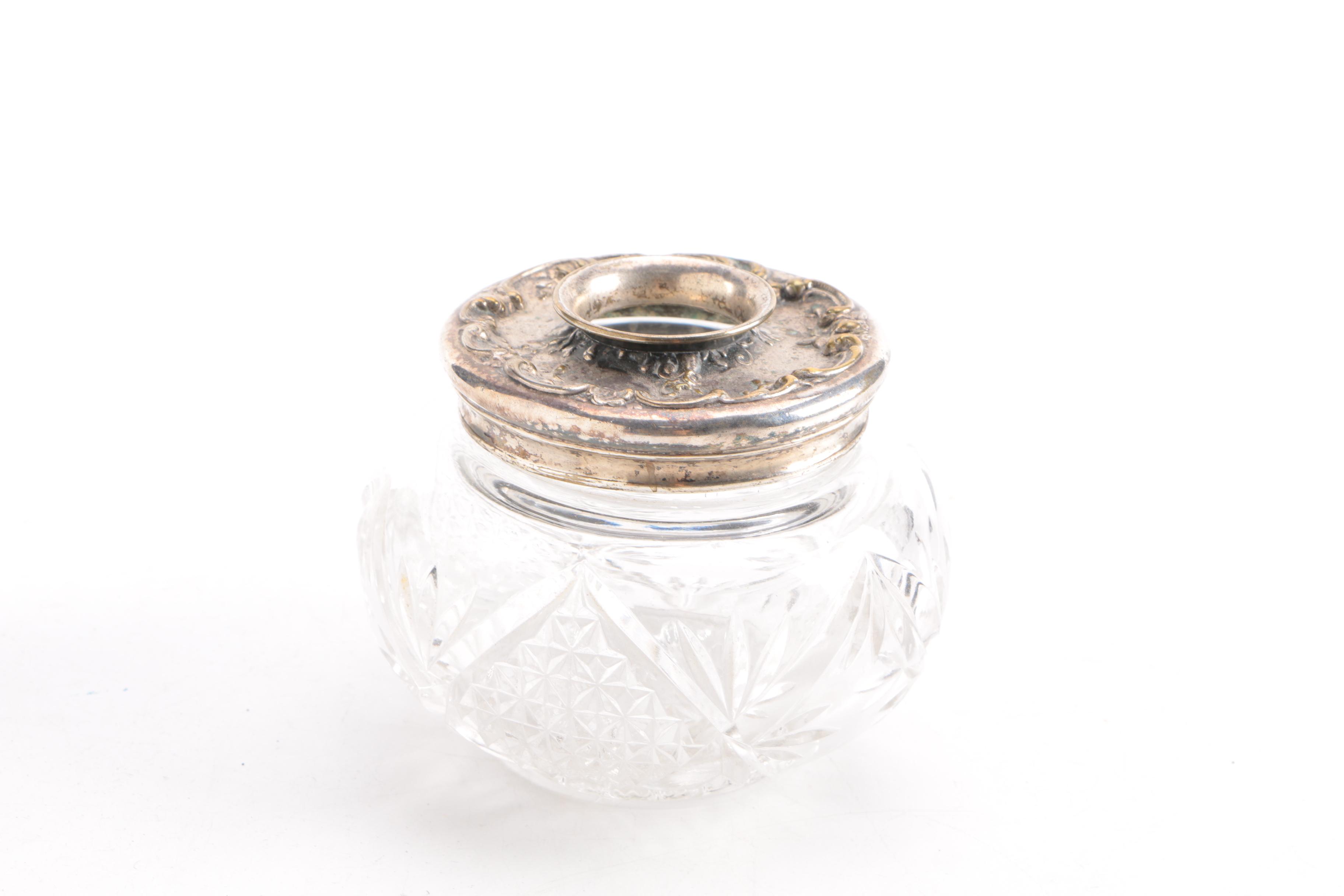 Silver Plate Sugar Cube Holder and Silver Plate Vanity Accessories EBTH