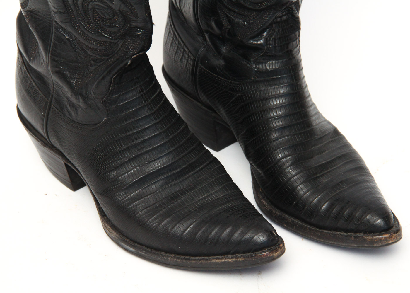 Women's Justin for Billy Martin's New York Lizard Skin Cowboy Boots EBTH