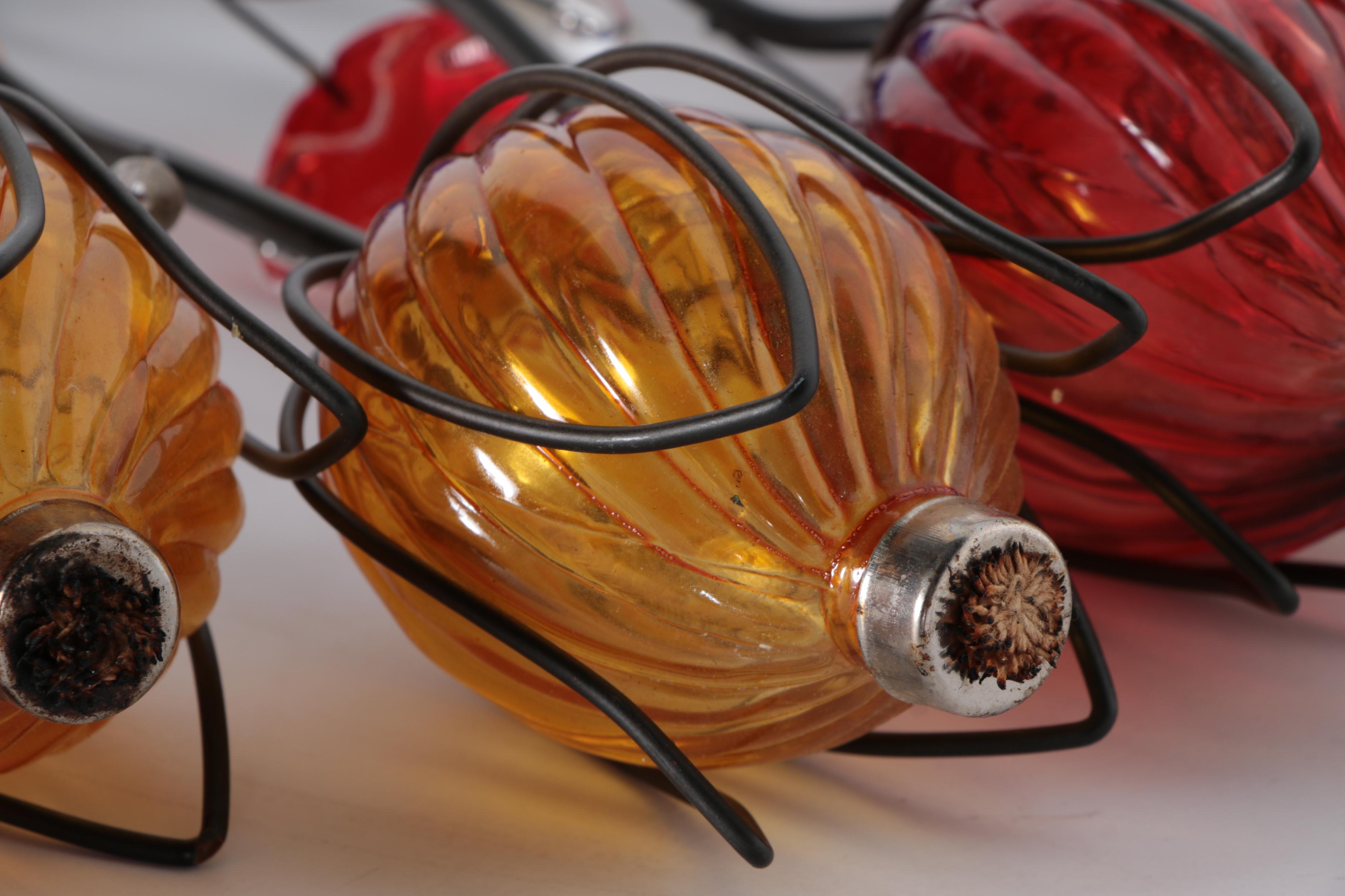 Assorted Blown Glass Lawn Ornaments and Water Dispensers EBTH