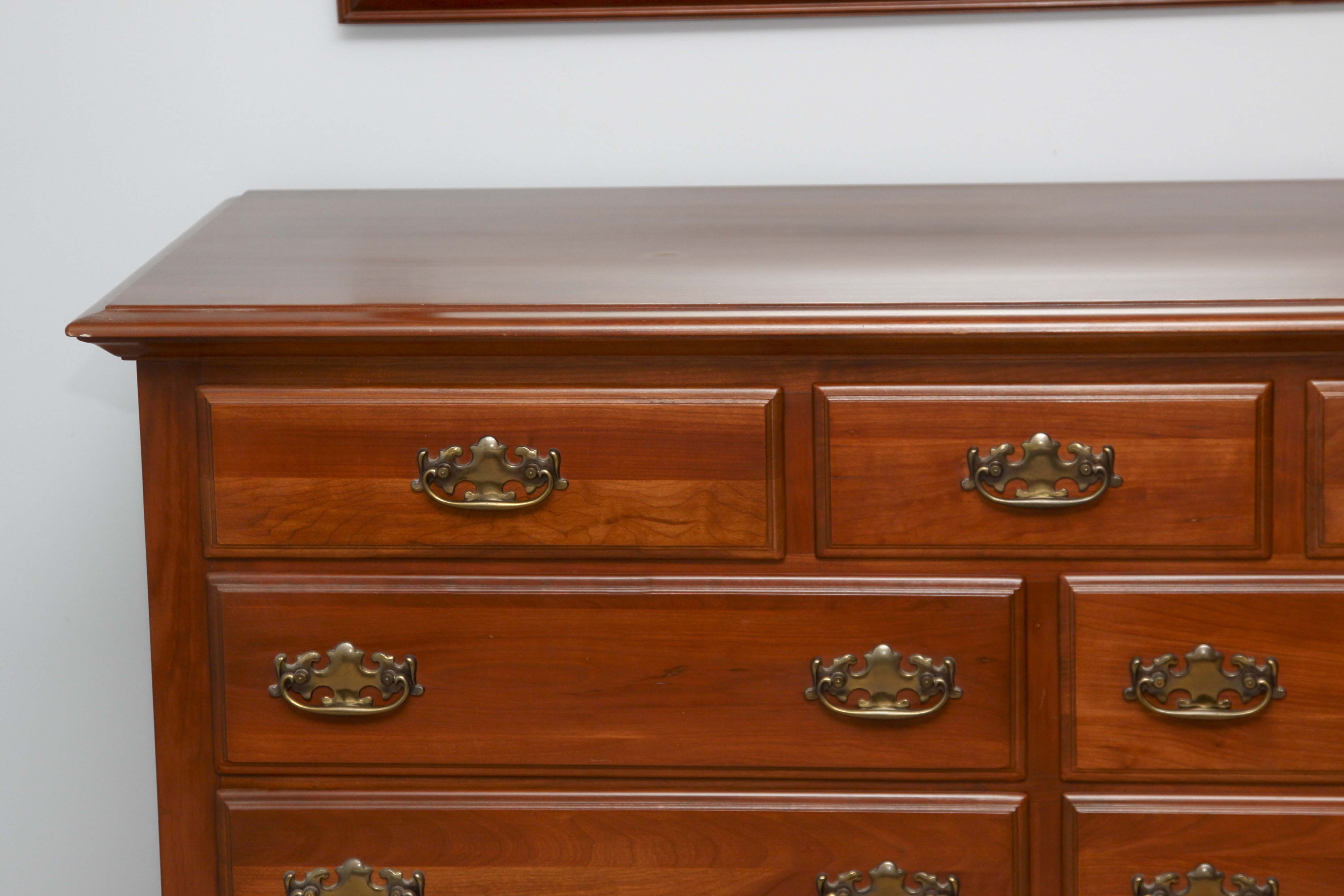 Vintage Federal Style Cherry Dresser and Mirror by Harden Furniture EBTH