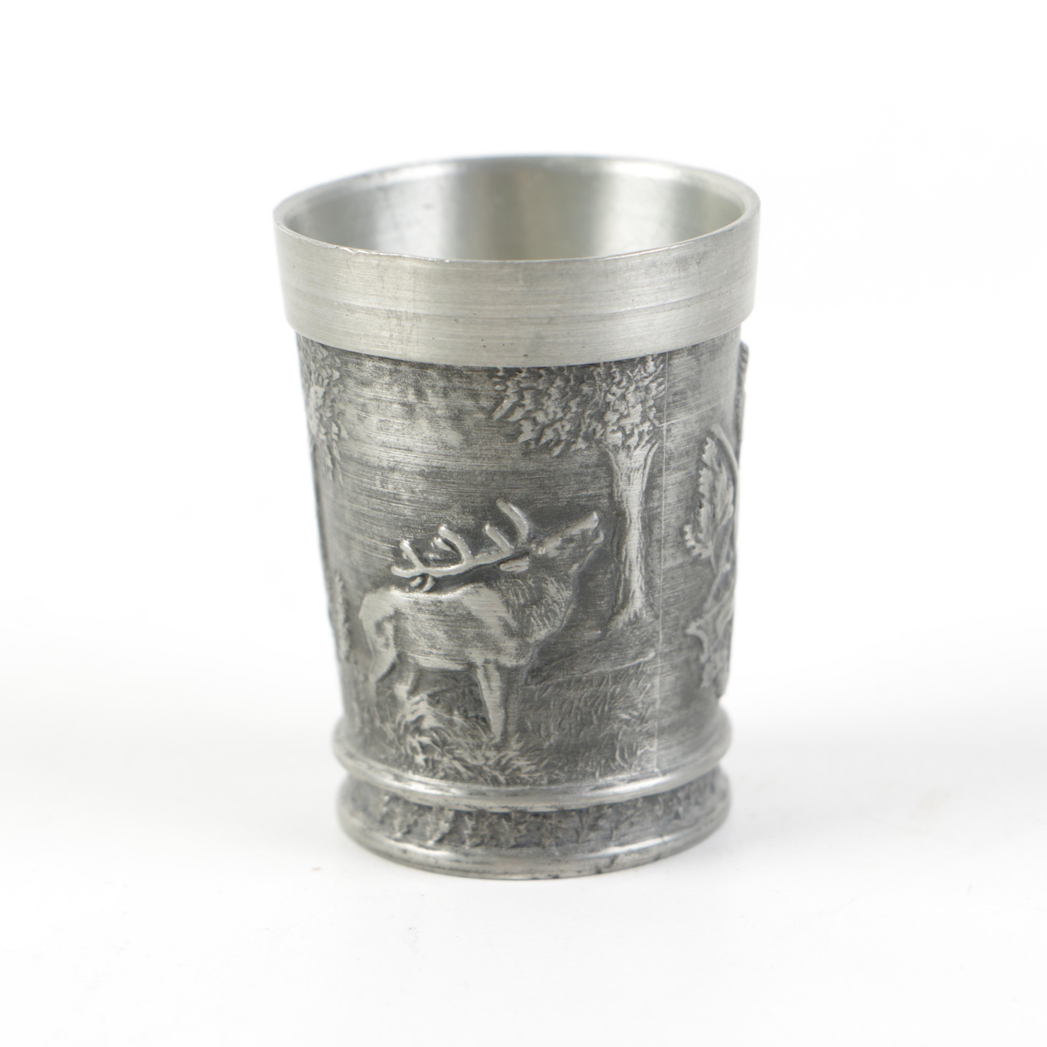 Vintage German Pewter Shot Glass EBTH
