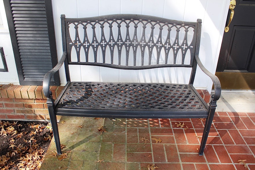 Cast Aluminum Garden Bench | EBTH