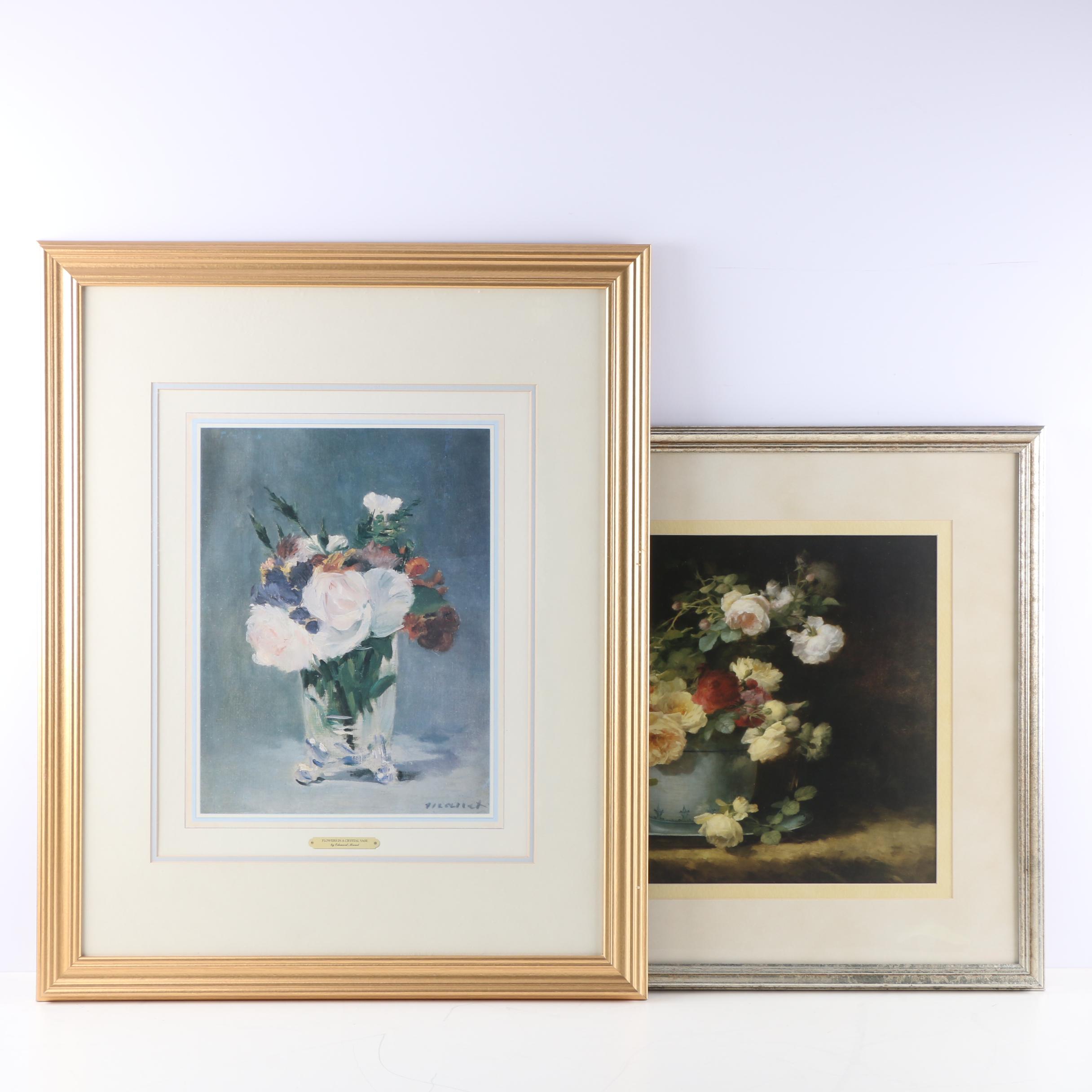 After Emilie Vouga And Edouard Manet Offset Lithograph Prints On