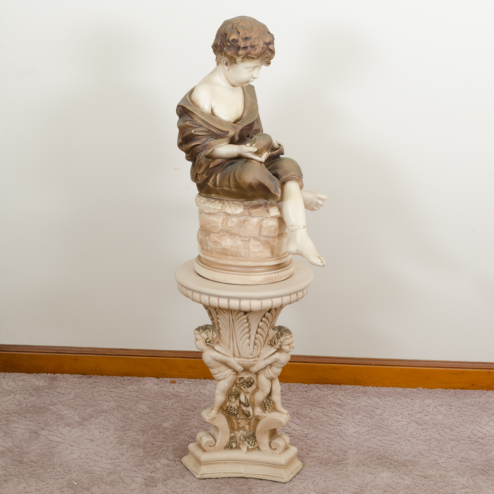 Reproduction Sculpture "Orfanello" EBTH