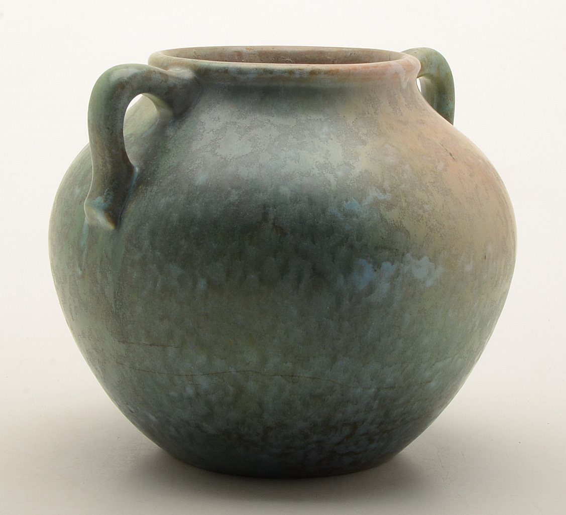 Vintage Mottled Pottery Vessel EBTH