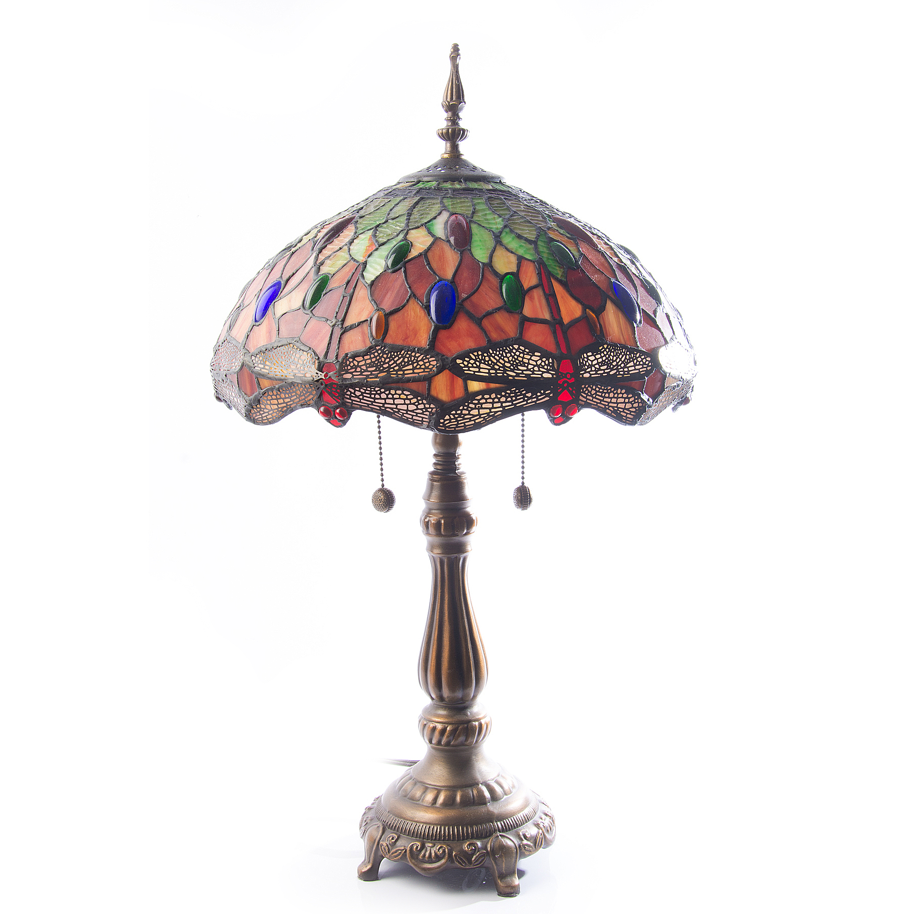 Dale Tiffany Stained Glass Dragonfly Lamp EBTH