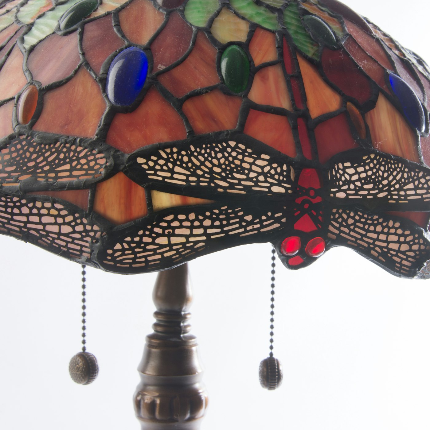 Dale Tiffany Stained Glass Dragonfly Lamp | EBTH