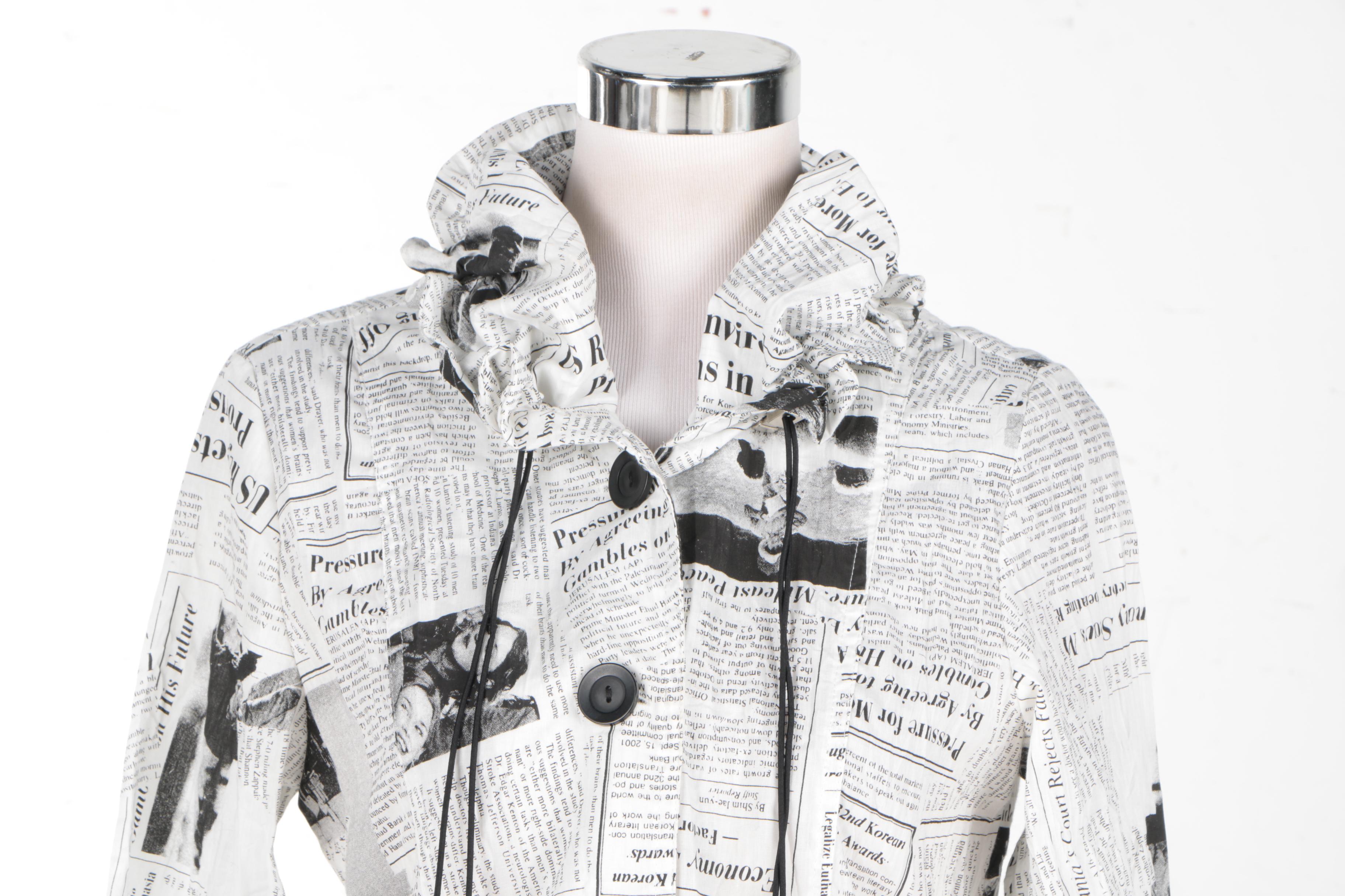 IC Collection Newspaper Print Jacket EBTH