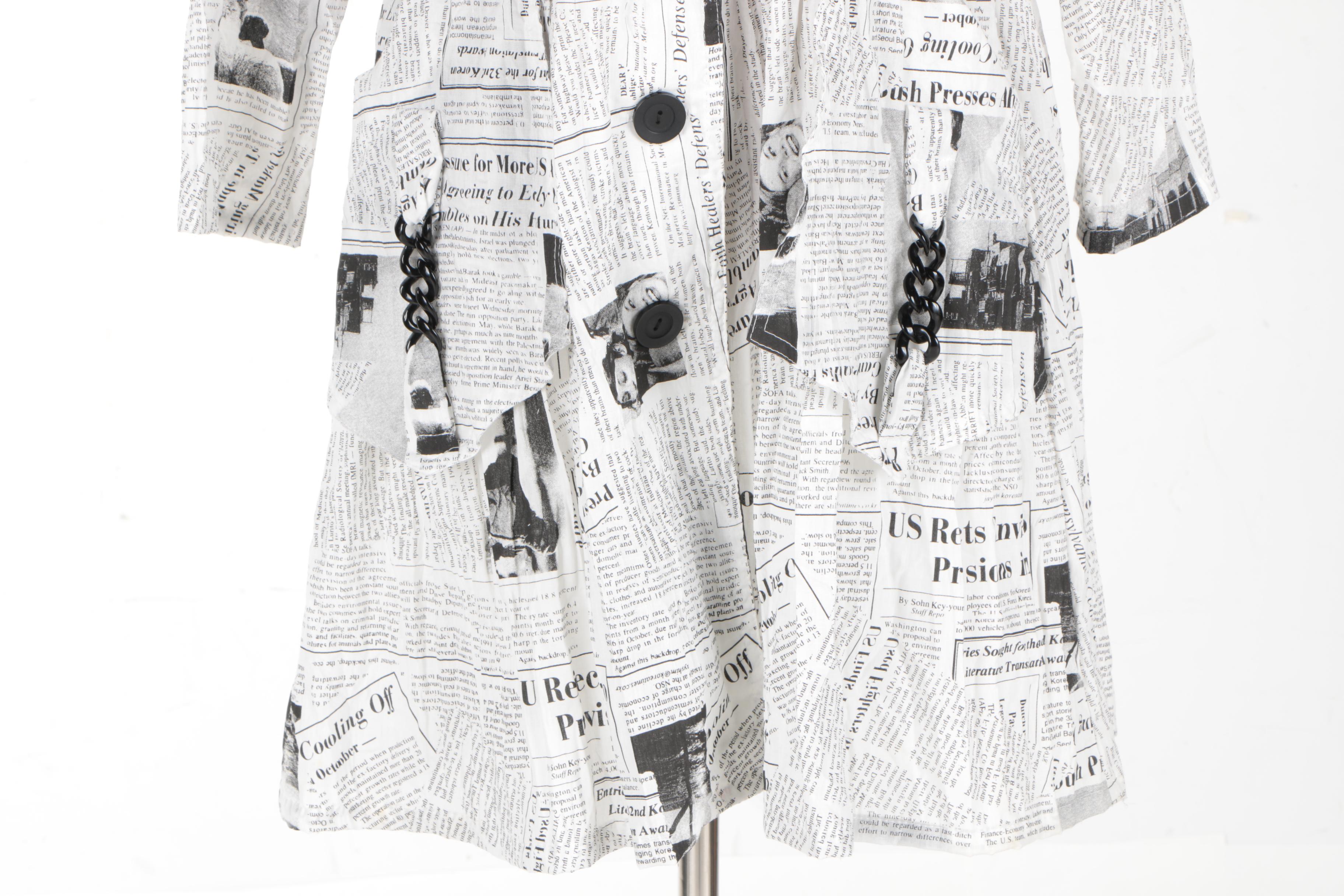 IC Collection Newspaper Print Jacket EBTH