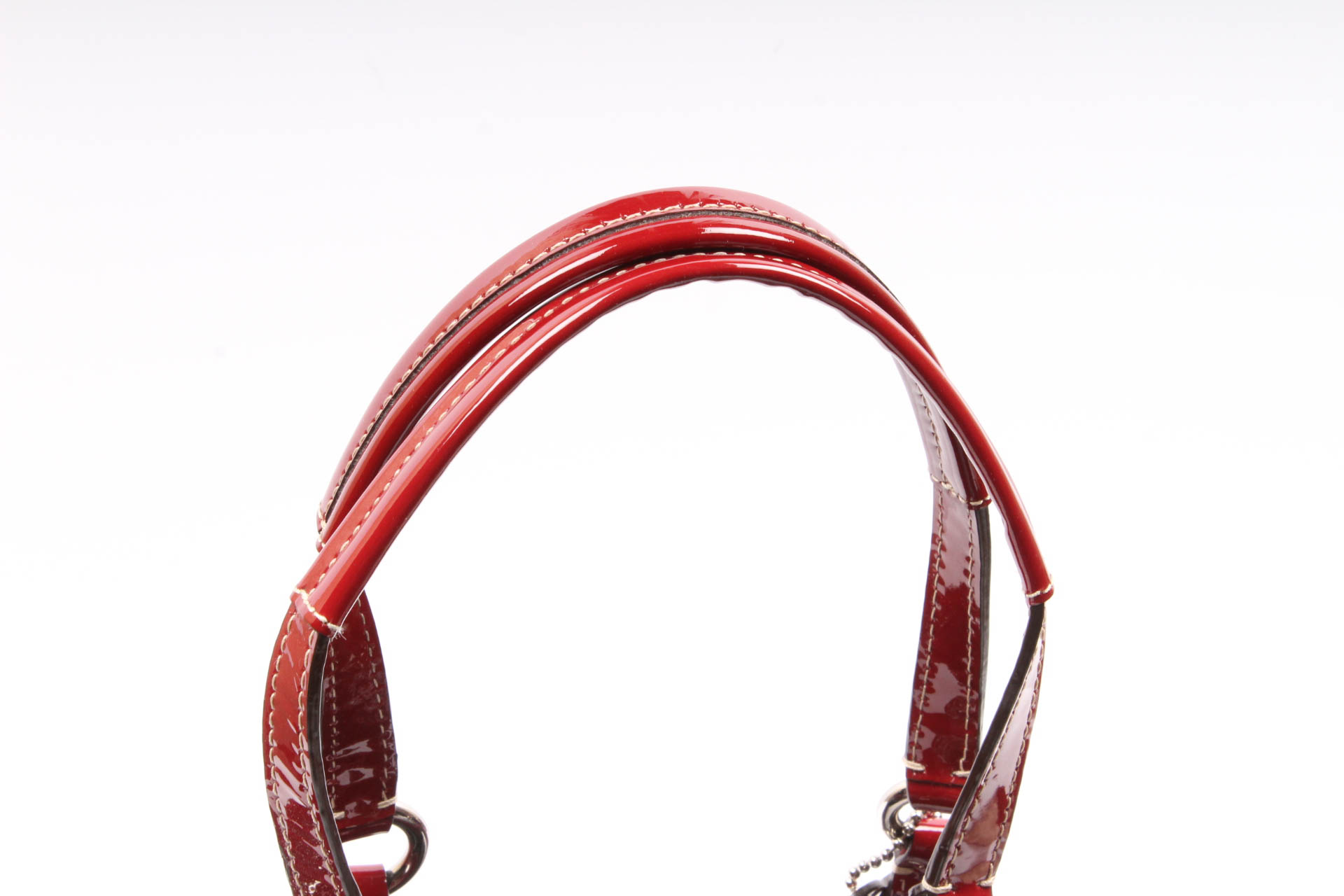 Coach Red Patent Leather Signature East/West Tote EBTH