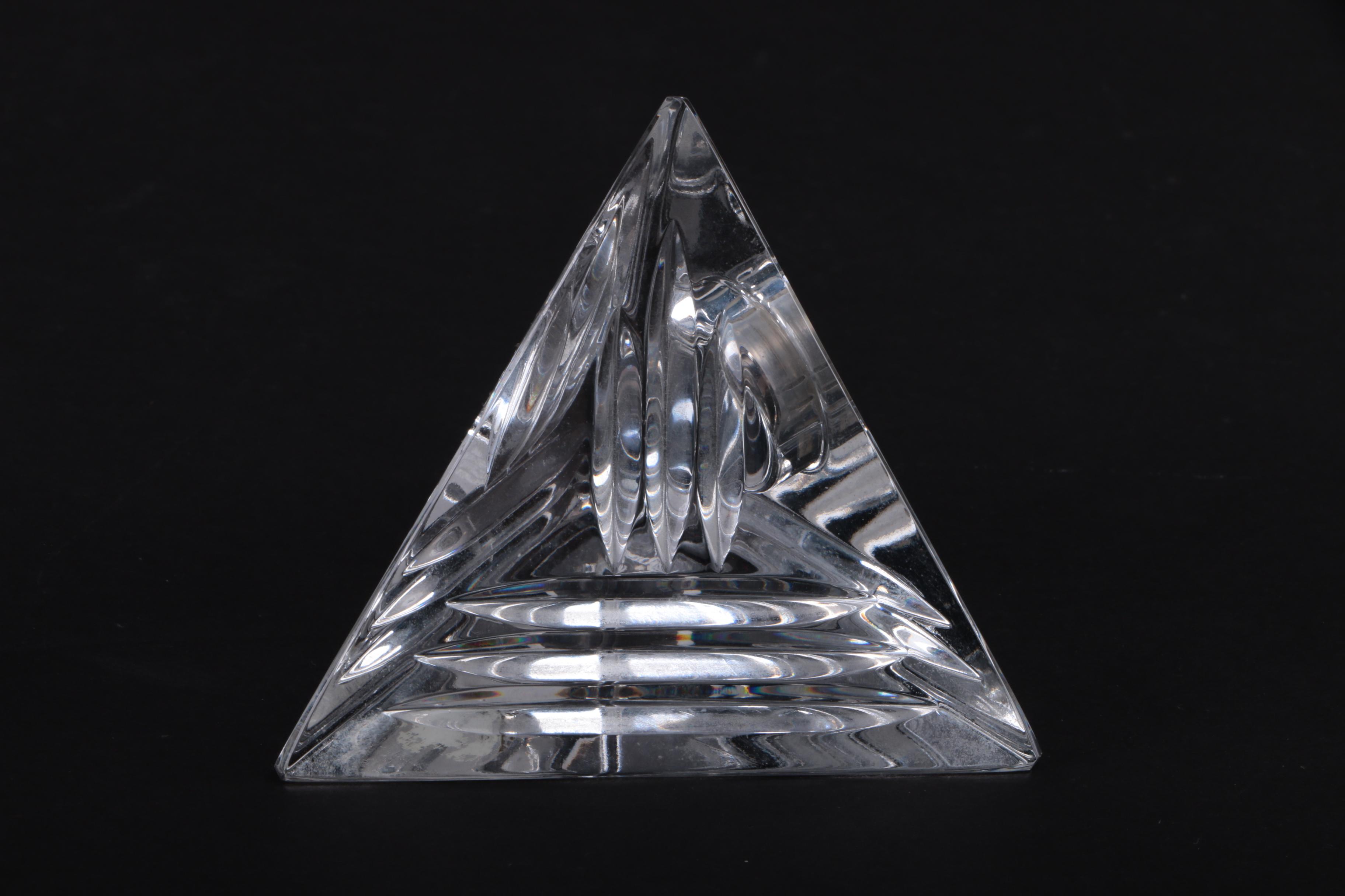 Waterford Crystal "Pyramid" Desk Clock EBTH