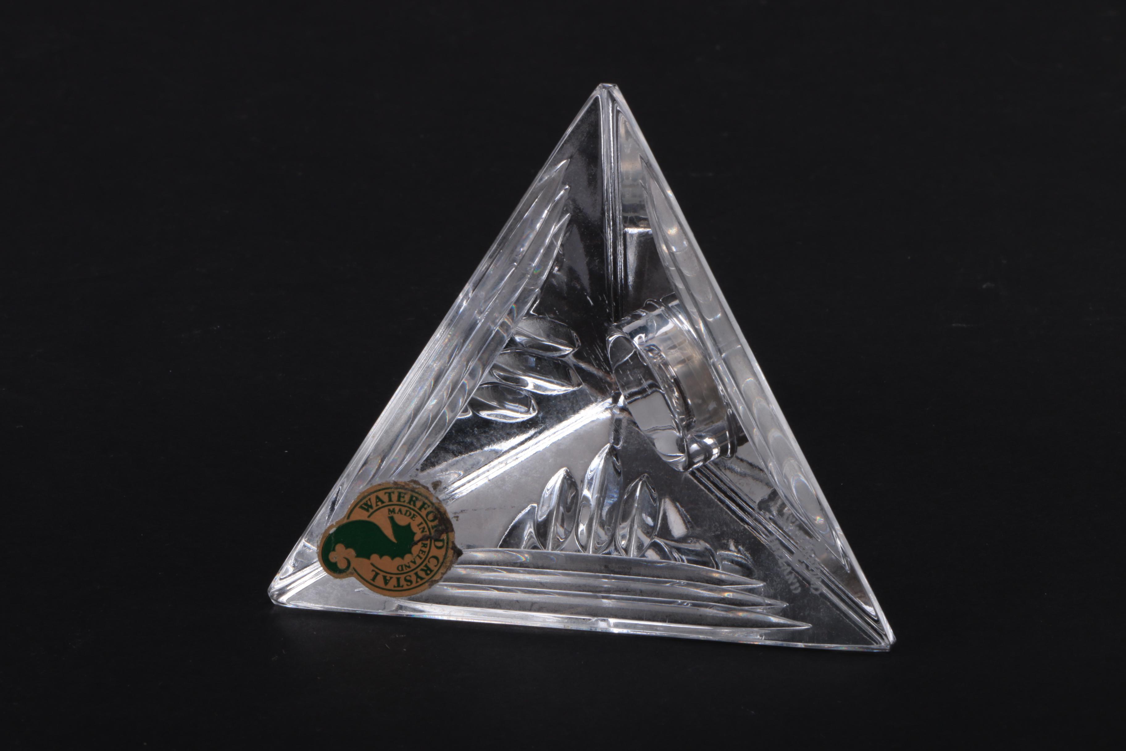 Waterford Crystal "Pyramid" Desk Clock EBTH
