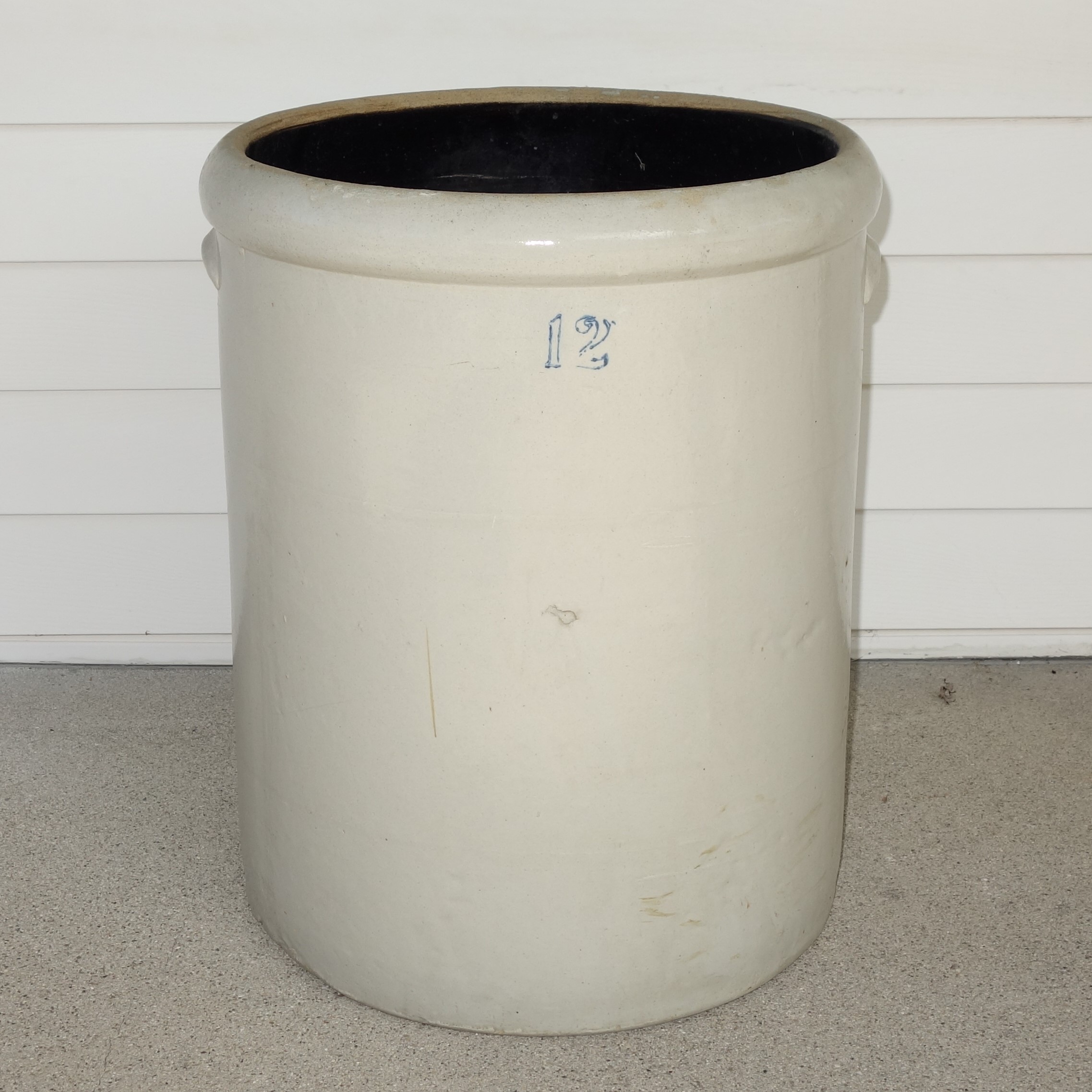 Antique 12 Gallon Stoneware Crock EBTH
