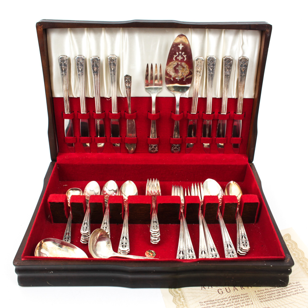 Vintage Harmony House Silver Plate "Classic Filigree" Flatware EBTH