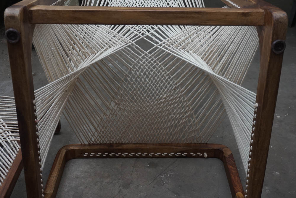 Danish Modern String Chair and Ottoman | EBTH