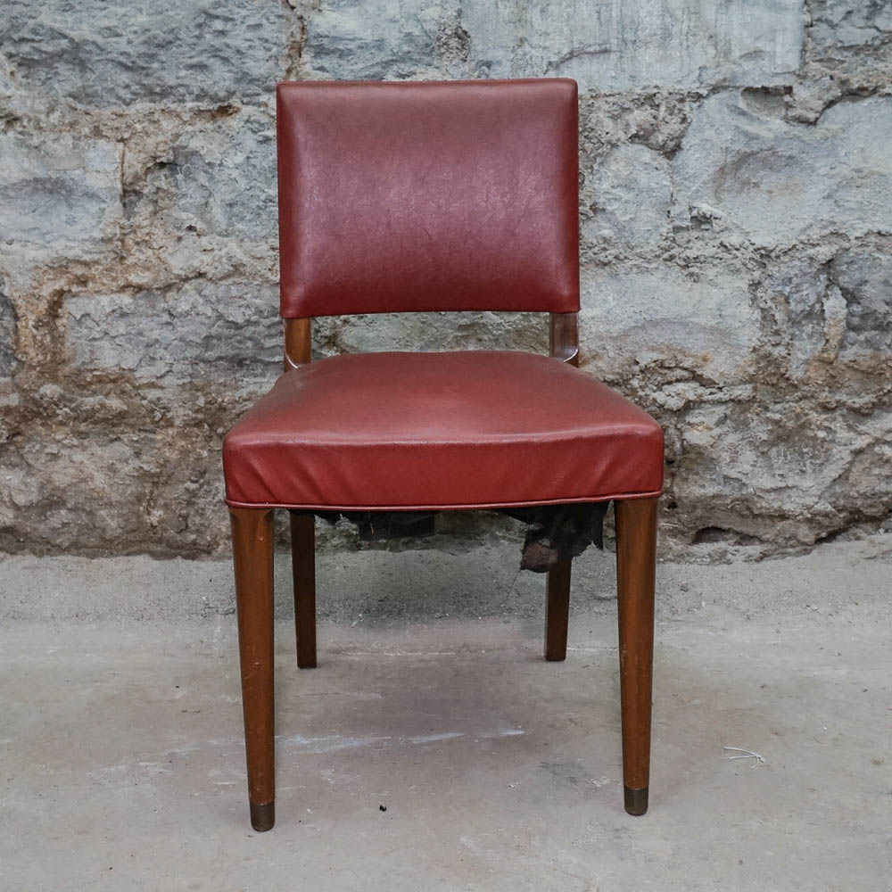 Vintage Red Vinyl Dining Chairs EBTH