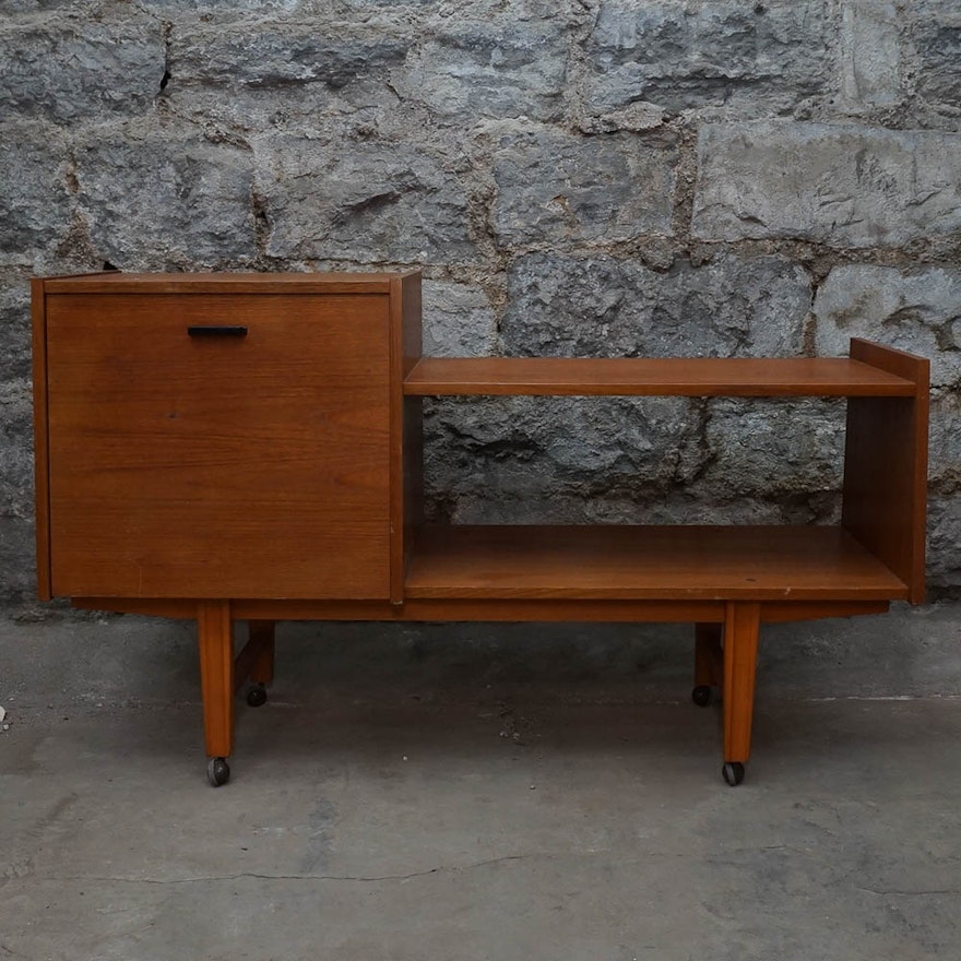 Vintage Danish Modern Style Teak Record Cabinet Ebth