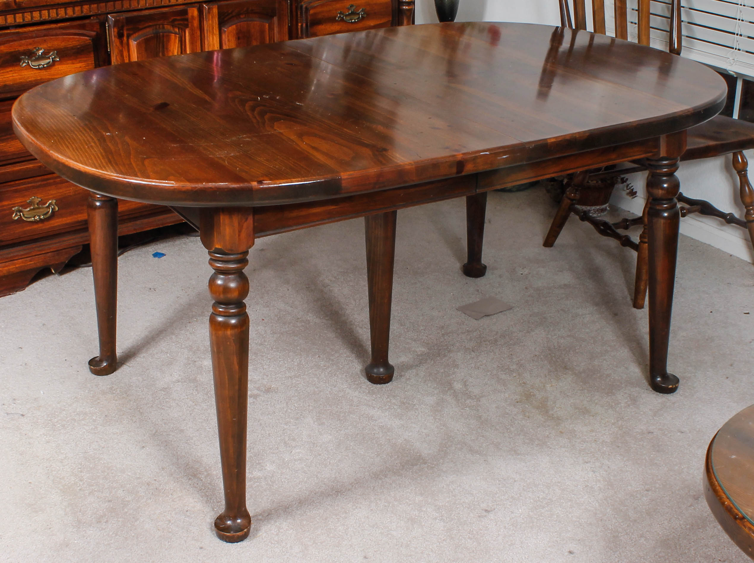Vintage "Early American" Dining Table and Chairs by Ethan Allen EBTH