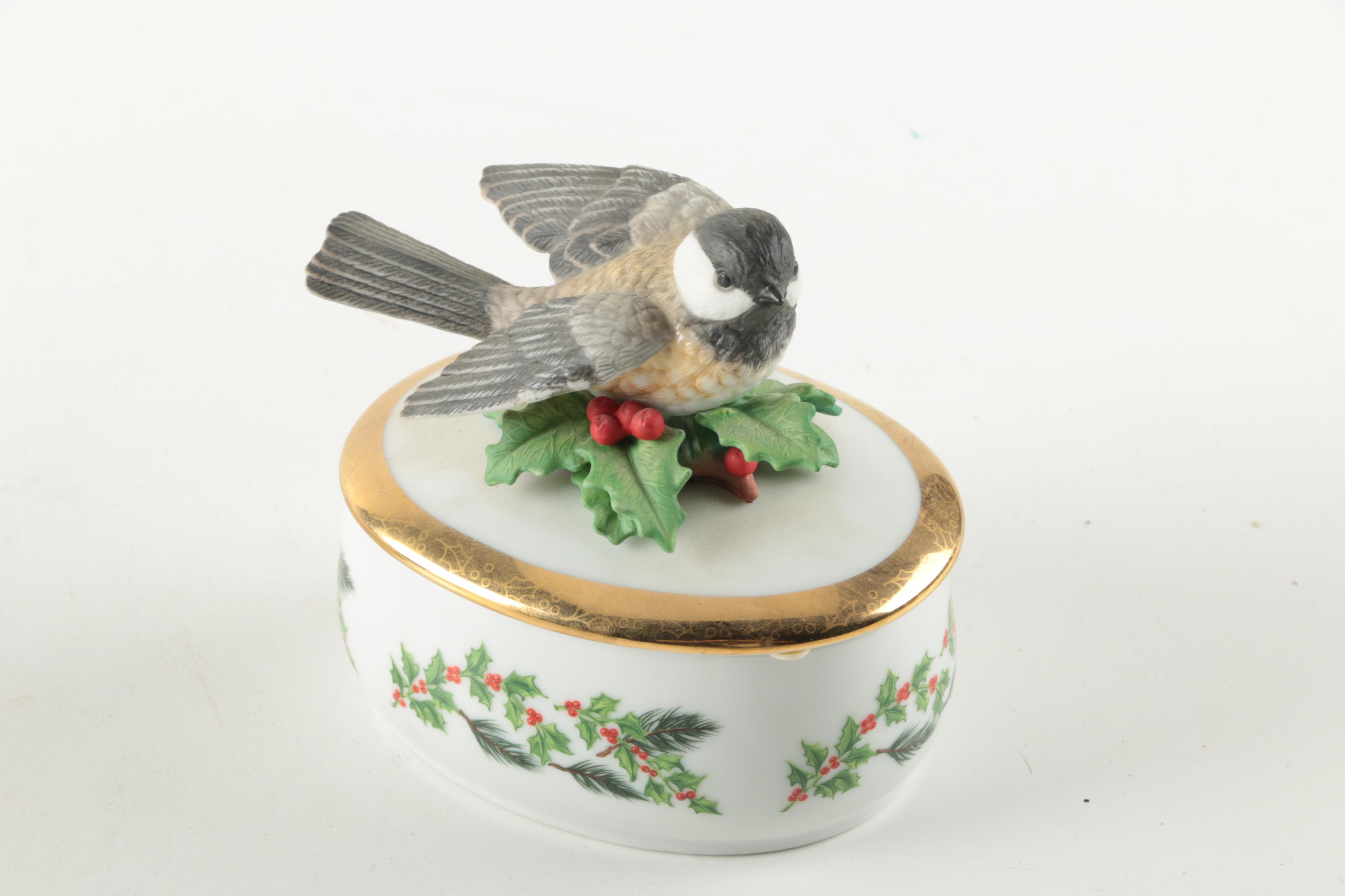 Lenox Chickadee Music Box and Figurine EBTH
